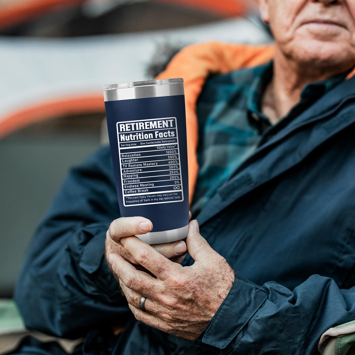 Retirement Gifts for Men 2026 - Retired Not My Problem Anymore - Funny Retired Tumbler for Men, Him, Father, Husband, Coworkers - Happy Retirement Gifts, Navy Tumbler 20 Oz