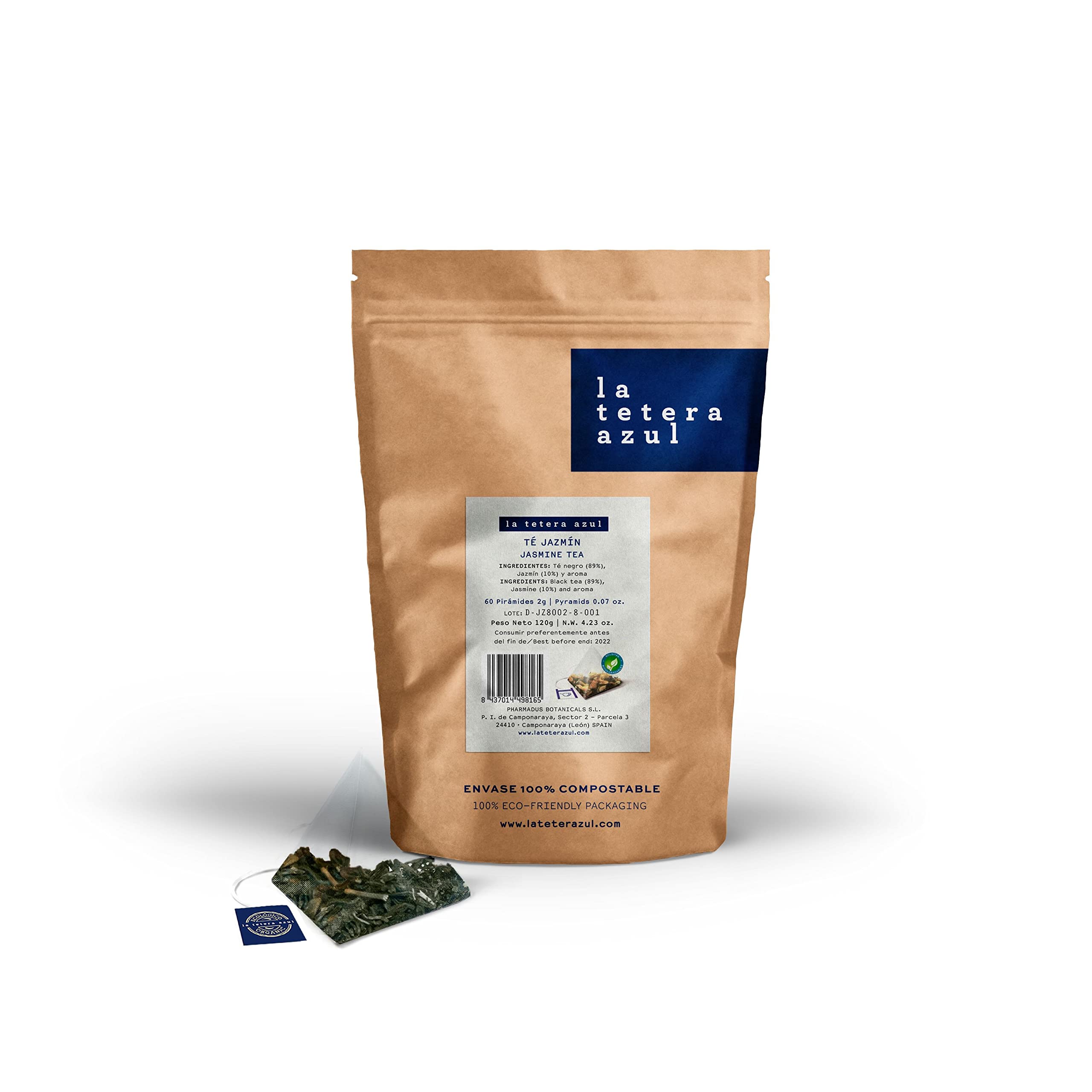 LA TETERA AZUL Infusión De Frutos Del Bosque Premium. Hibisco, Uva, Arándano, Grosella Negra Y Saúco. Frutos Del Bosque Y Frutos Rojos. Bote De 20 Pirámides. — view 55