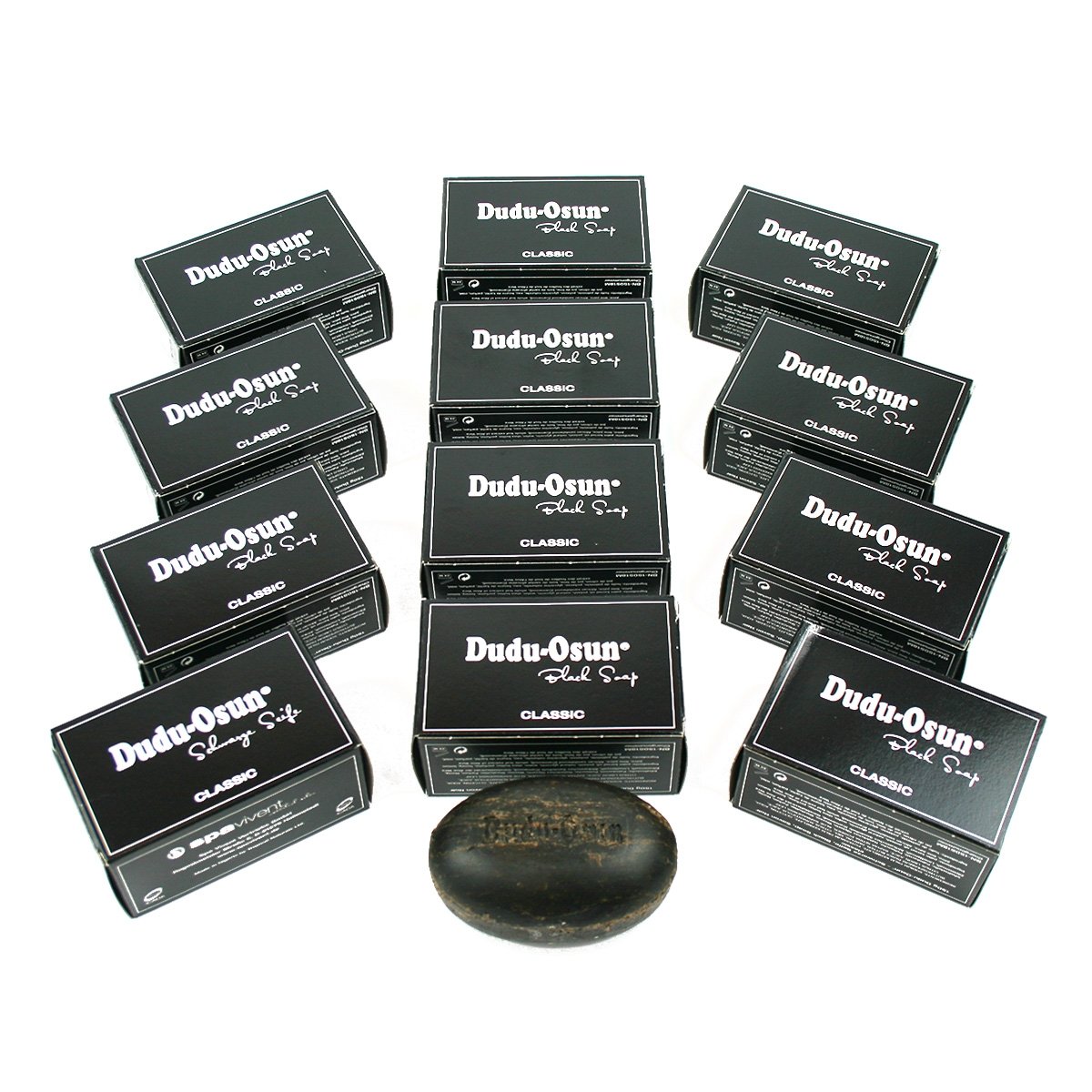 12er Pack Dudu Osun - Schwarze Seife aus Afrika Original Black Soap 12x150g