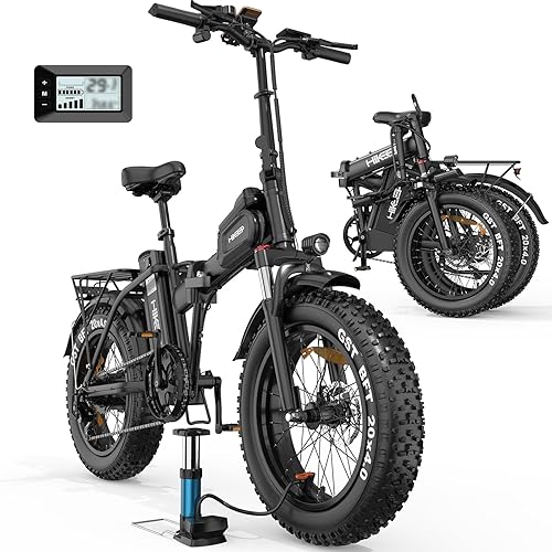 Peak 3000W Fat Tire Electric Bike for Adults, 52V 40AH 120-Mile Long Range E-Bike with UL2849 Certified Waterproof Battery, 20" All-Terrain E Bike
