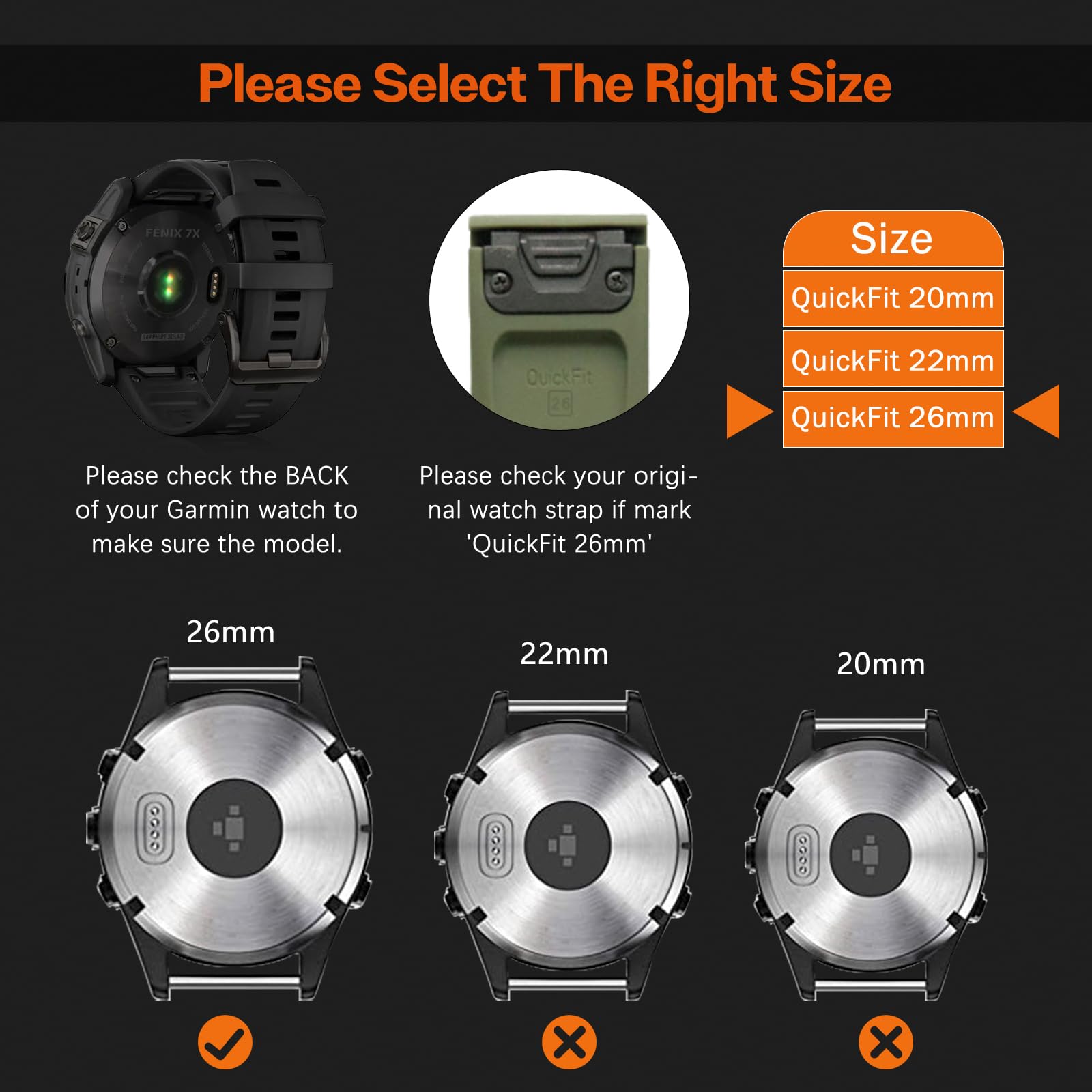 RoYiio Bracelet pour Garmin Fenix 8 47 mm/7 Pro/6 Pro/Quatix 8 47mm/Quatix 7Pro/Tactix 8 47mm Bracelet Rechange en Cuir Ciré à l'huile pour Descent