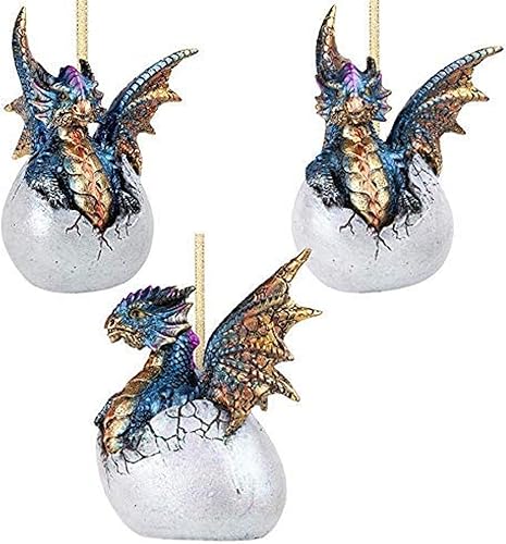 Miniatura 134 de Design Toscano Frost The Gothic Dragon - Adorno navideño para decoración navideña, 3 pulgadas de ancho, 3 pulgadas de profundidad, 5 pulgadas
