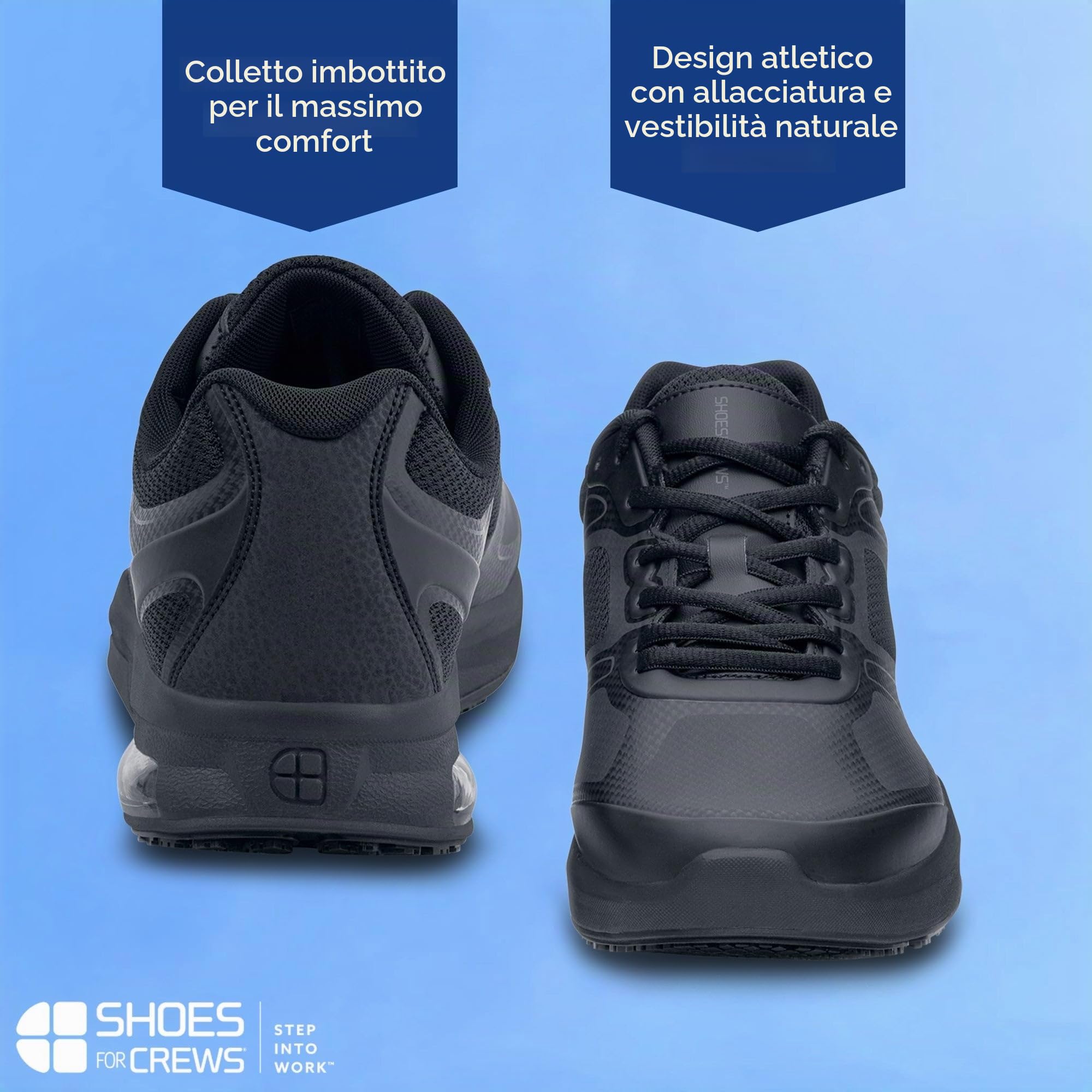 Shoes for Crews Evolution II Trainer da Uomo, Antiscivolo, Comodo | Traspiranti, idrorepellenti, talloni imbottiti, solette rimovibili, antiscivolo per ristorazione, sanità e retail