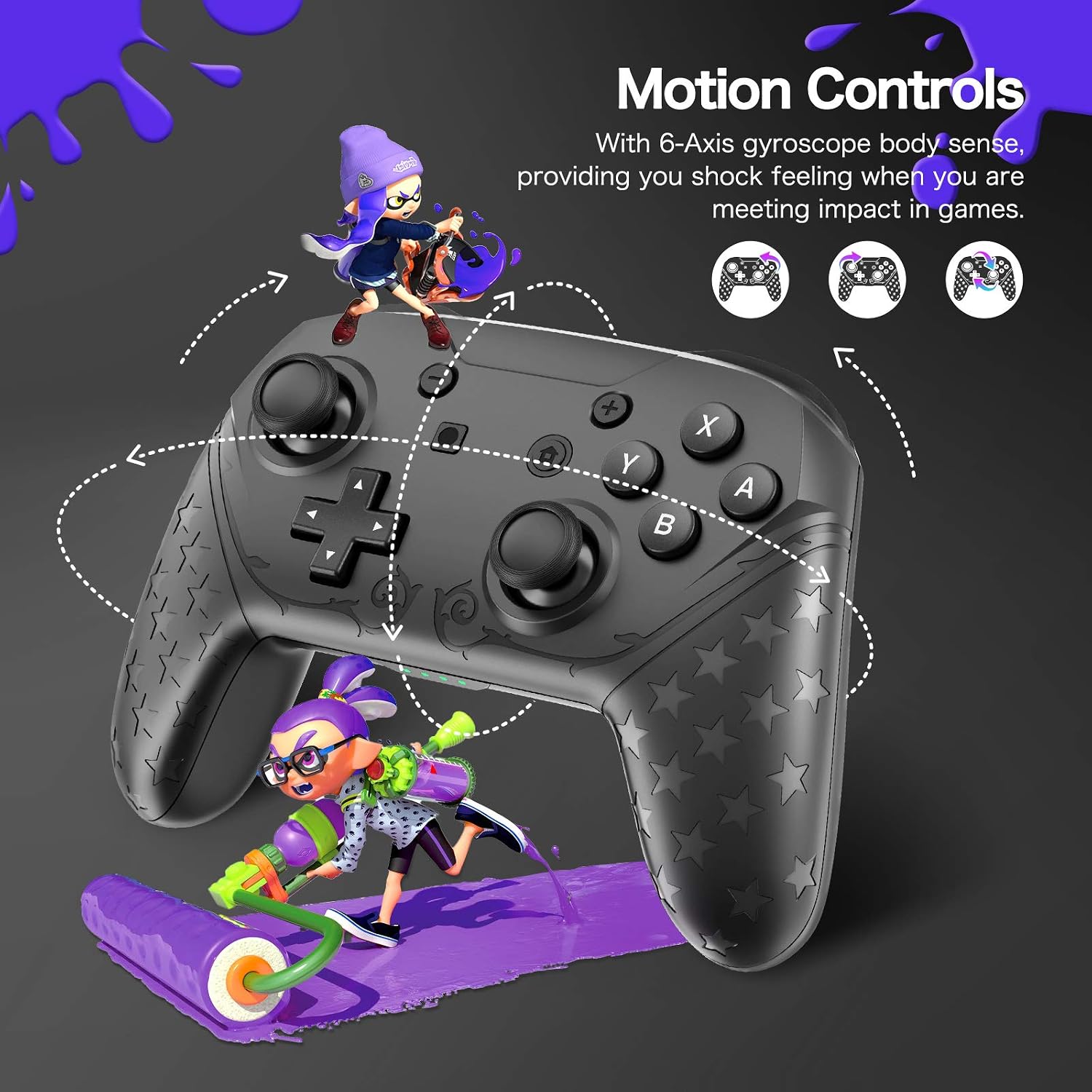 Amаzіng 🔥 Gobub Switch Controller, Wireless Switch Pro Controller Compatible with Switch/Switch Lite, Wireless Remote Gamepad with NFC/Dual Vibration/Gyro Axis