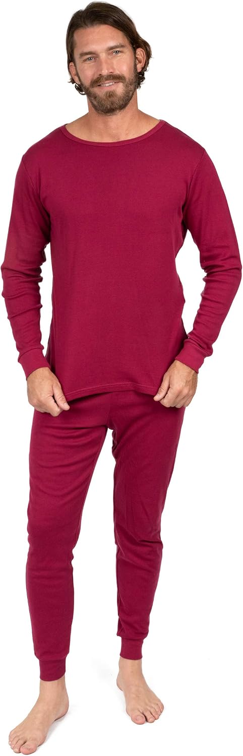 Leveret Mens Pajamas Solid Colors 2 Piece Pajama Set 100% Cotton (Size Small-XX-Large)