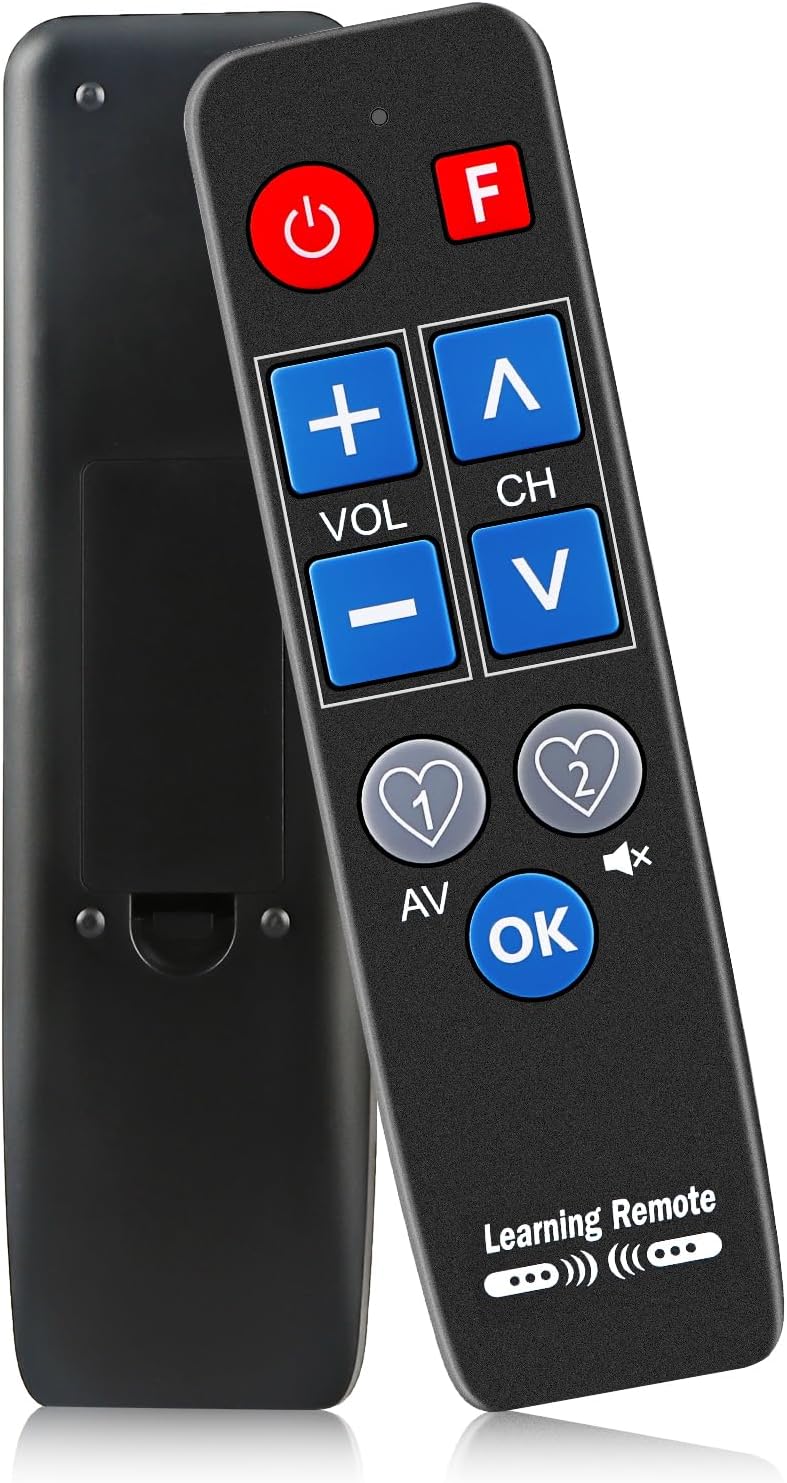 Simple Big Button Universal Remote Control for Elderly Seniors, UNOCAR Extra Large Jumbo Key TV Remote for Visually Impaired, Compatible with Major Brands like Samsung LG Sony Panasonic Sharp