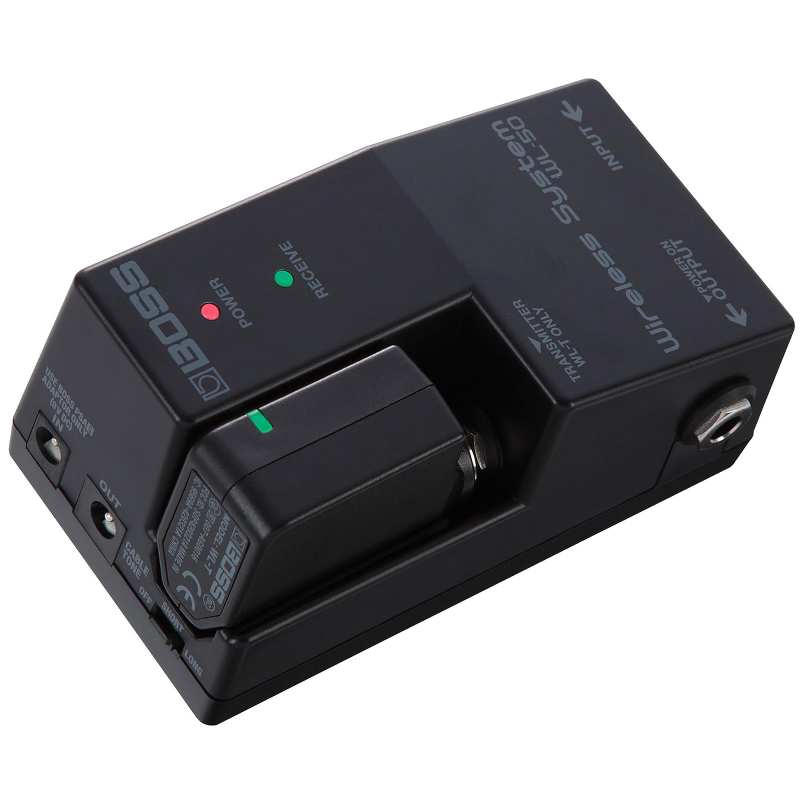 BOSS WL-50 Cavo virtuale wireless per pedaliere | Sistema wireless plug-&-play in formato pedale | Per la chitarra, il basso e altri strumenti elettronici | Simulazione del suono del cavo integrata