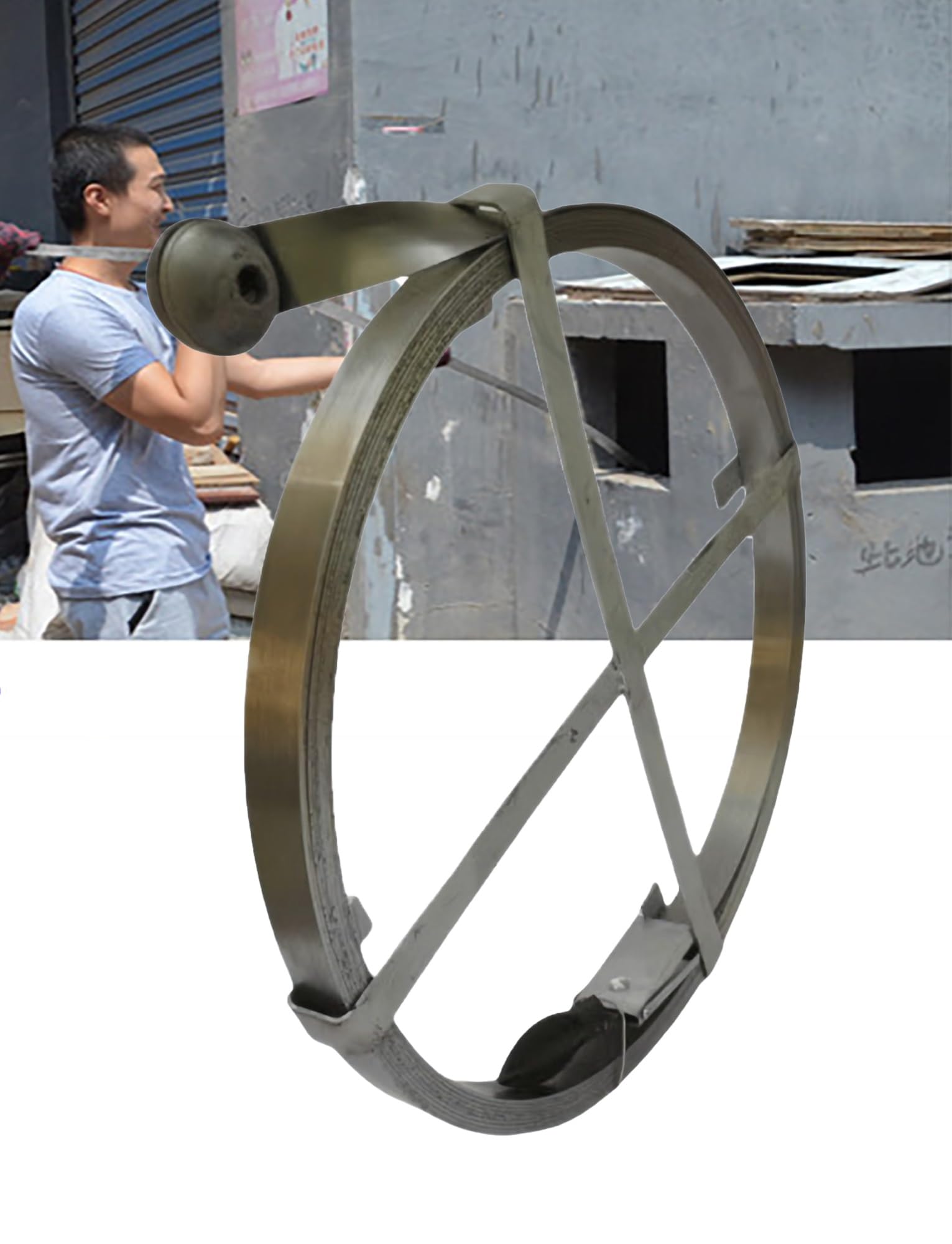 Herramienta de limpieza de drenajes, desatascador de tiras de acero para alcantarillado y desagües al aire libre, herramienta de descarga manual para propiedad, hotel, restaurante, 32.8 pies de largo
