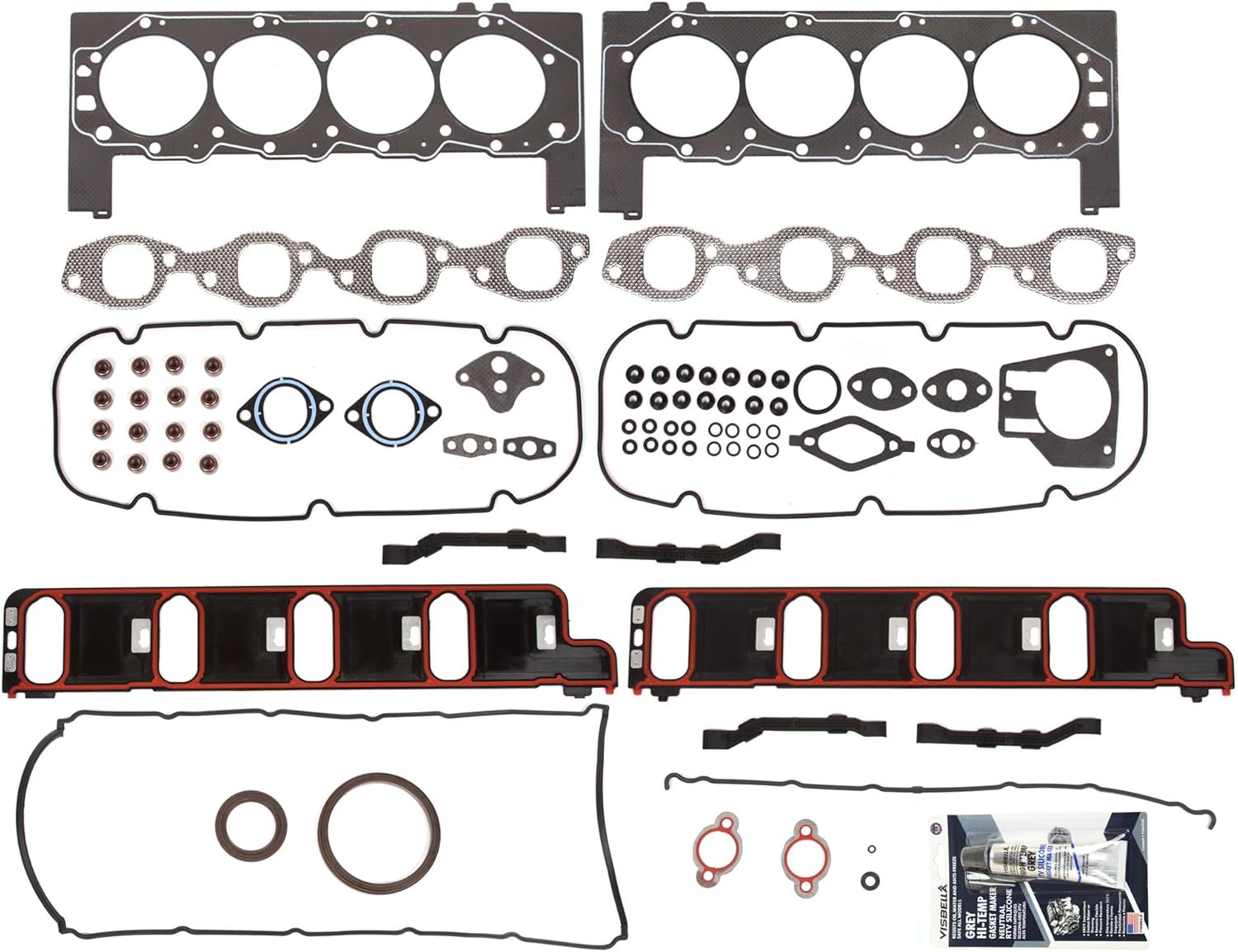 DG-8614918236 Full Gasket Set Compatible With/Replacement For 01-07 Chevrolet Silverado Suburban GMC Sierra Yukon 8.1L