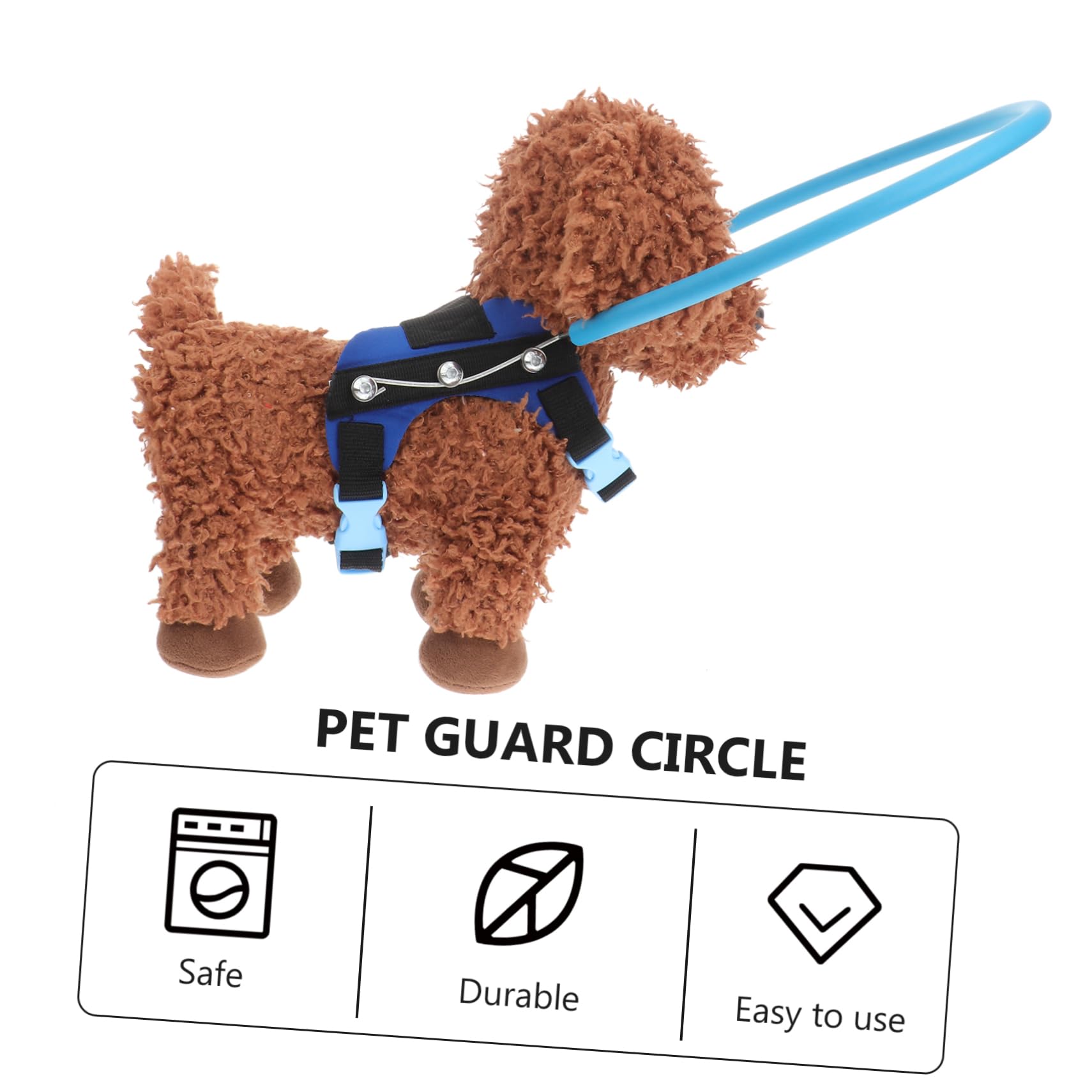 SUPVOX Extra Small Cat Harness Blind Dogs Anticollision Ring Dog Harness Pet Protection Size (28cm Diameter)