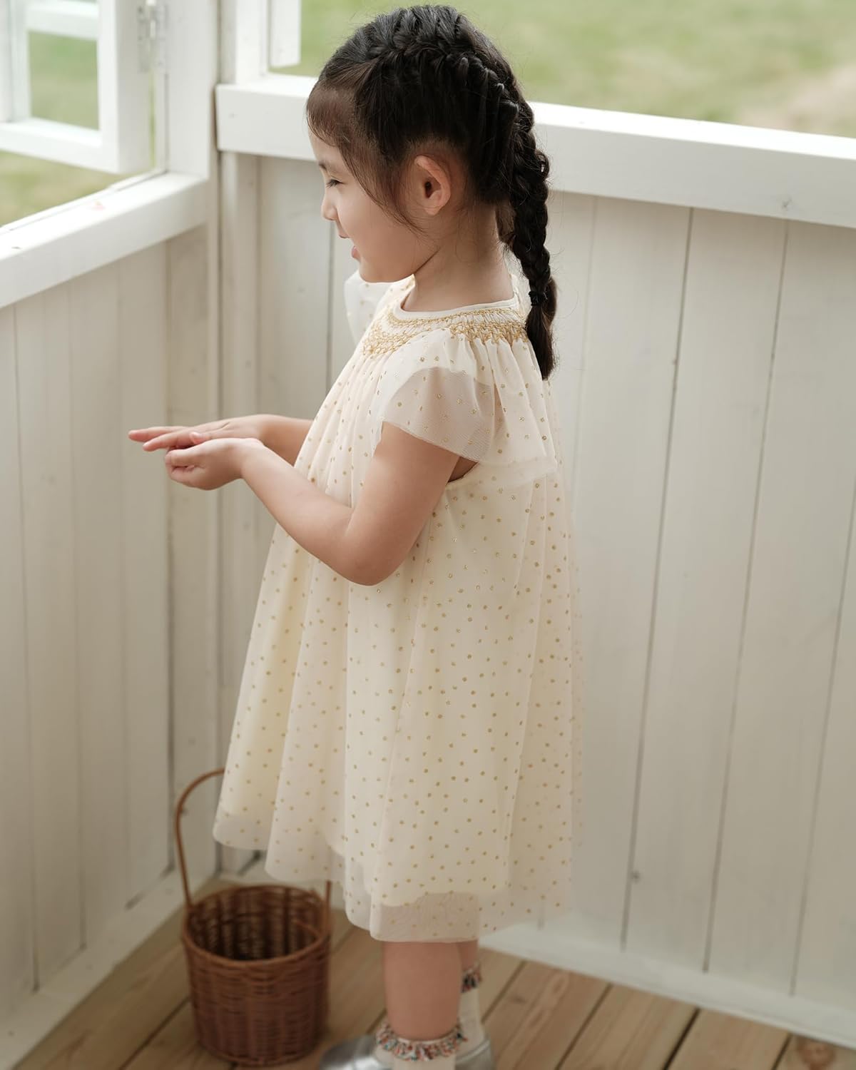 Baby Girl Smocked DressToddlers Cotton Casual Outfit Sleeveless Dresses,Sundress Princess Dress for Summer - Image 5