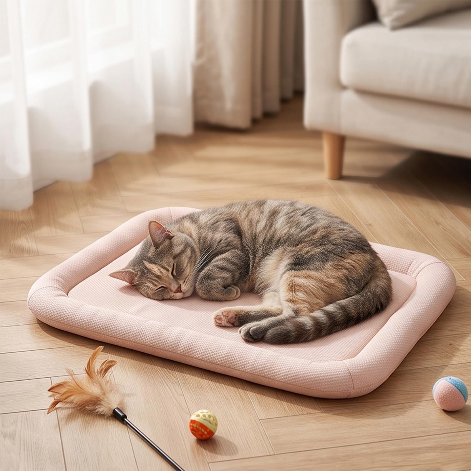 Pfotenchill Tapis rafraîchissant innovant pour chien - Couverture rafraîchissante d'été - Auto-rafraîchissante et chat - Antidérapant - Portable - Lavable - À la maison, en déplacement ou dans la