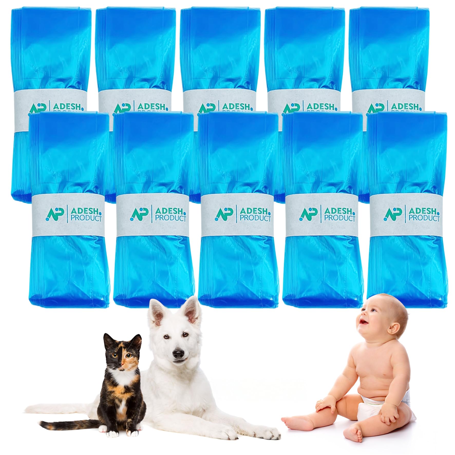 Nappy Bin Refill Bags - 10 Pack, 9m Each, Universal Fit - Compatible with Tommee Tippee & Angelcare, Blue LEPE Material, Odour Control - Image 3
