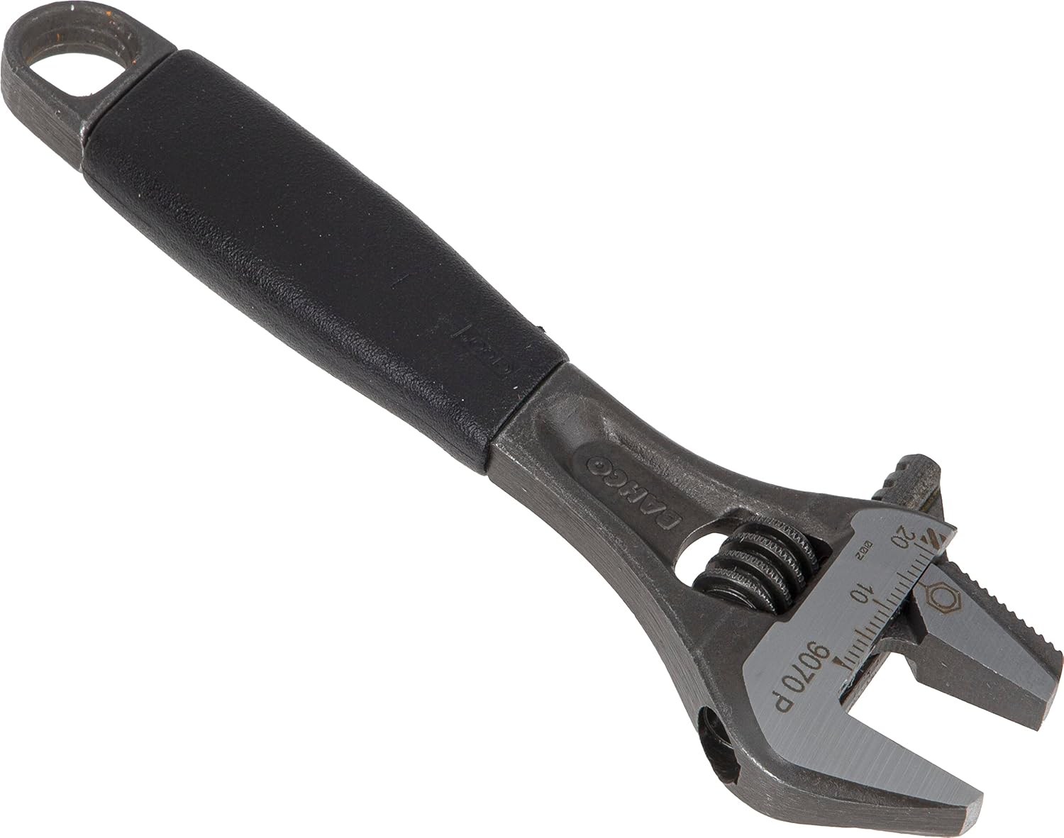 Bahco 9070P Reversible Jaw Black Ergo Adjustable Wrench, 150mm Length