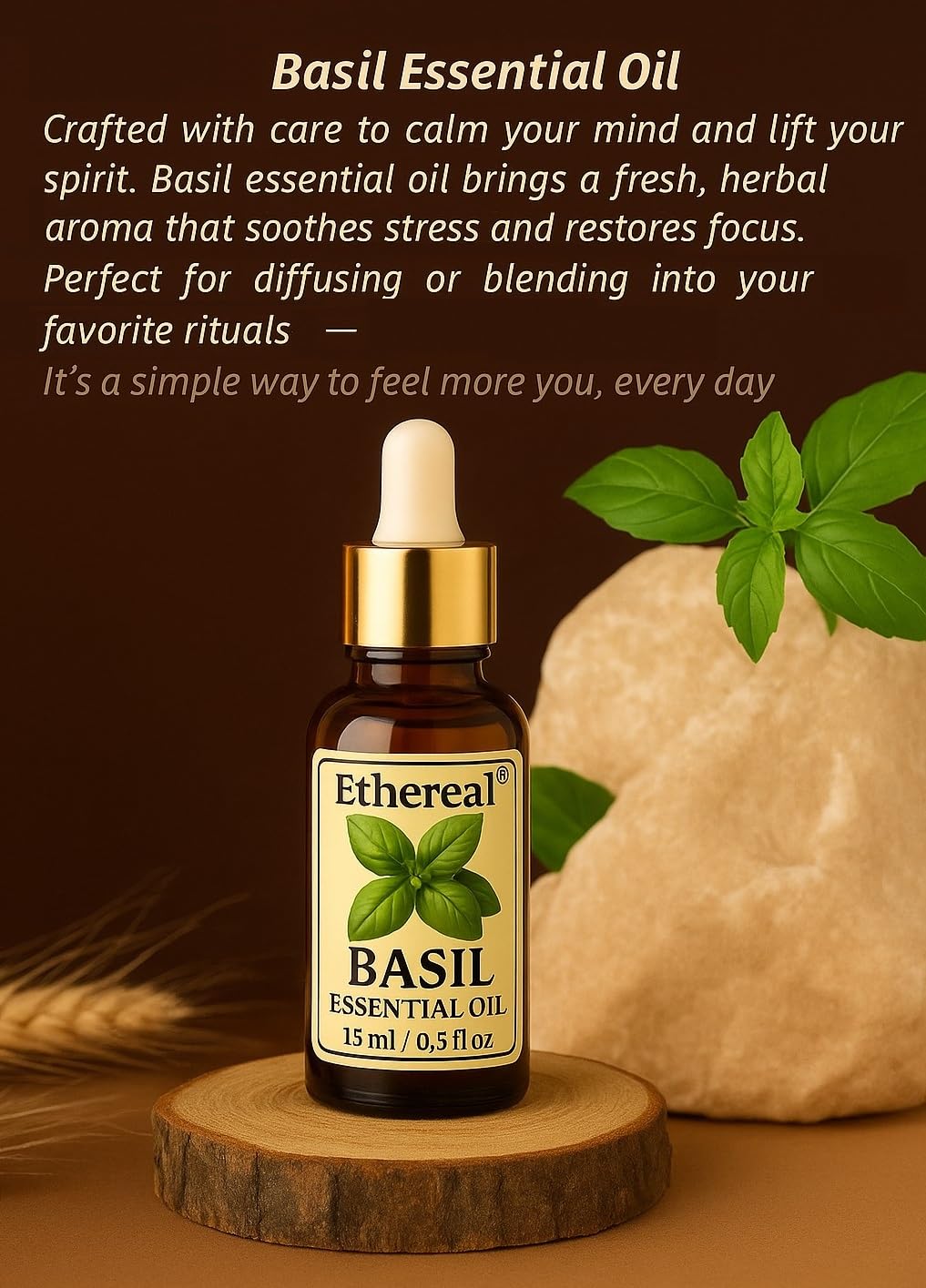 Ether basil (basil) essential oil - 100% pure, natural and organic - medical grades - skin care, aromatherapy, massage, candles, diy and relaxation - 15ml undiluted Ether basil (basil) essential oil - 100% pure, natural and organic - medical grades - skin care, aromatherapy, massage, candles, diy and relaxation - 15ml undiluted