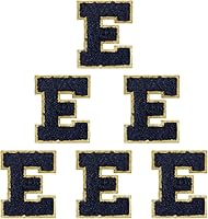 Vista 176 de 6 piezas de parches de letras de chenilla autoadhesivas, parches de letras preppy de 2 pulgadas para bolsos, ropa y sombreros, grandes pegatinas