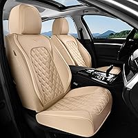 Vista 21 de Coverado Juego completo de fundas de asiento de automóvil, fundas de asiento de piel de napa para automóvil, protector de asiento de automóvil