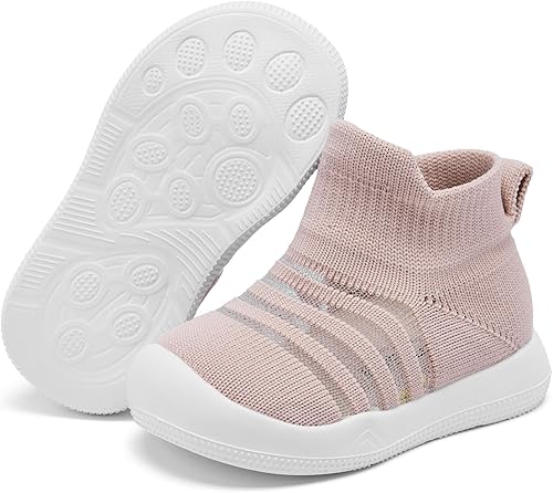 Miniatura 7 de Engtoy Zapatos de bebé, calcetines para bebé, zapatos para caminar, antideslizantes, transpirables, con suela de goma suave, zapatos deportivos para