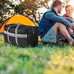REDSEASONS Foldable Duffle Bag ,96L Travel Duffel Bag,Large Duffle Bags-Travel Bag with 3 outside Pockets for Men Women,Waterproof & Durable (BLACK)
