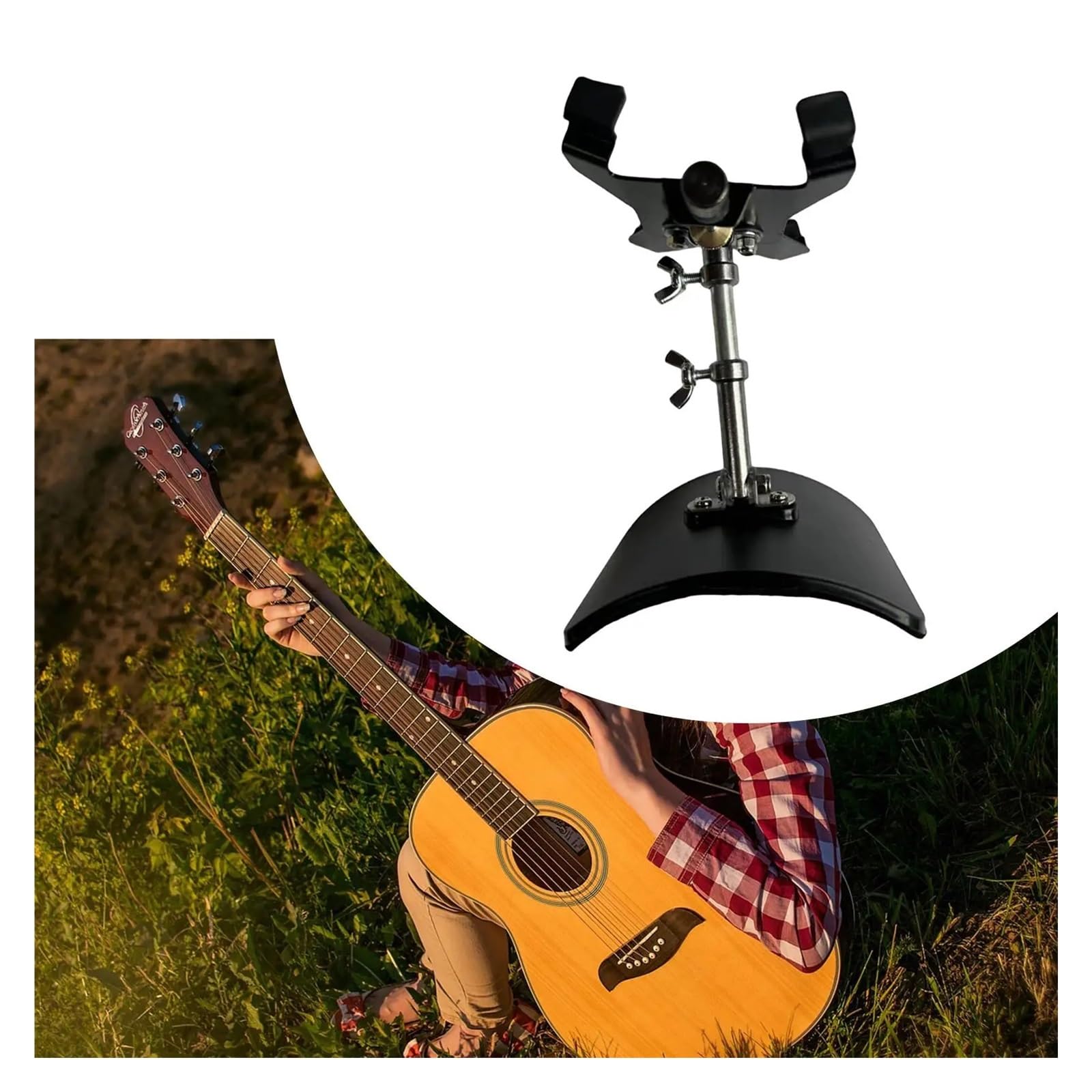 Leichter Gitarren-Fußstützenständer | Leichte, klappbare Lehne for bequeme Haltung