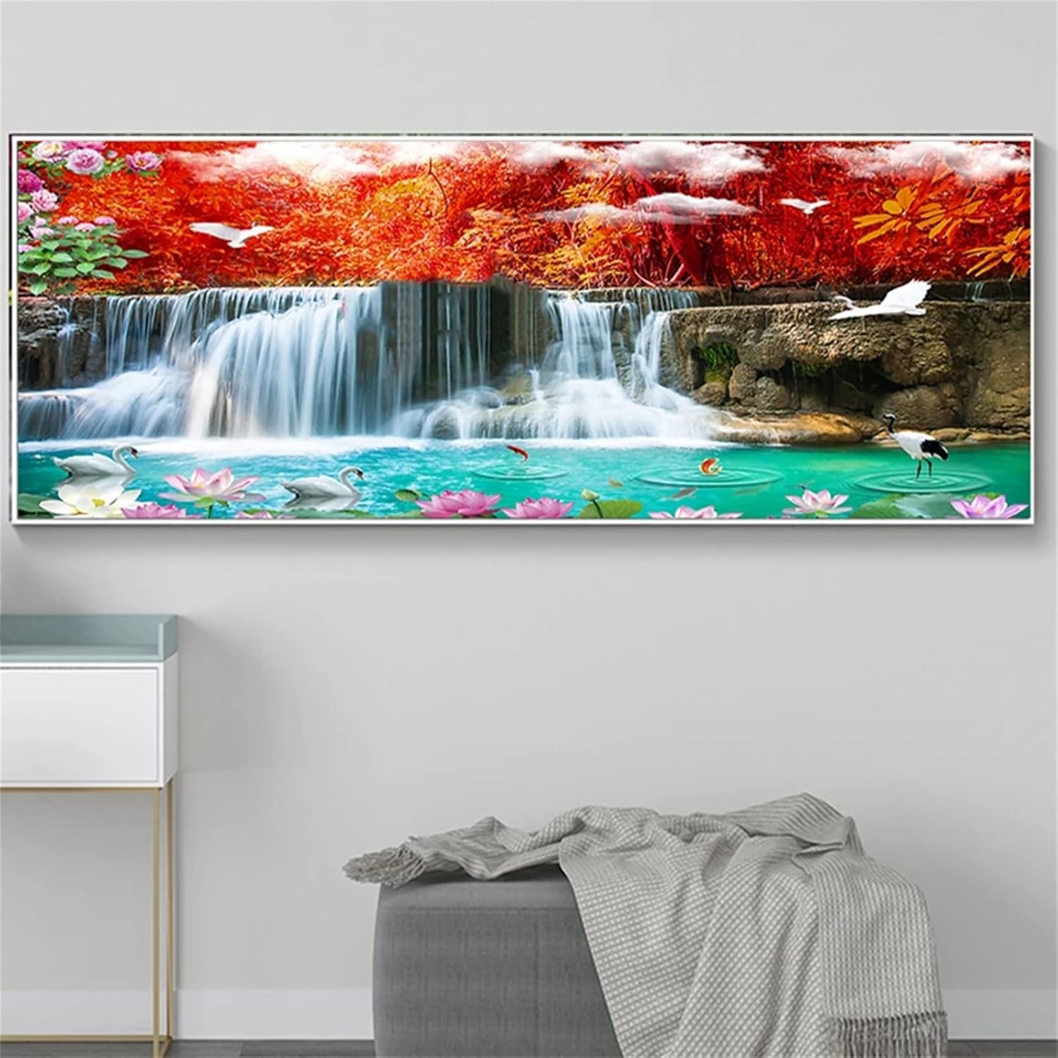 最大70 オフ ダイヤモンドアートキット 滝の白鳥の魚 5d モザイクアート ダイアモンドビーズ 絵画キット Diy 大人手作り絵画 ダイヤモンド絵画 手芸キット 初心者 ダイヤモンド塗装キット 全面貼り付けタイプ ハンドメイド かわいい おしゃれ 芸術品 装飾 80x2cm