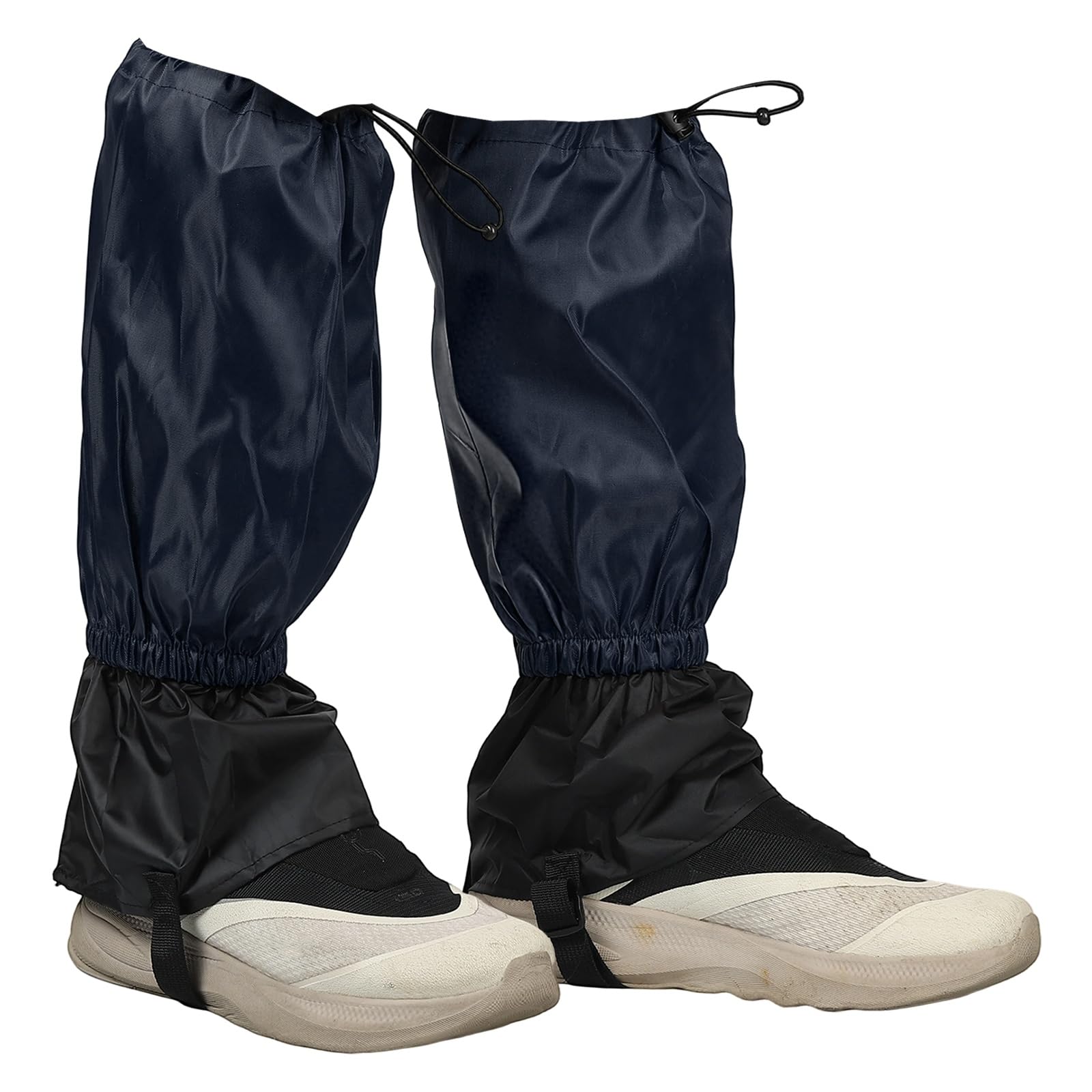 YELARXI Leg Gaiters, Snow Gaiters for Hiking Waterproof Adjustable Lightweight Snow Boot Guards with Foot Strap -Fitting for (Snowshoeing/Hiking/Hunting/Climbing), 18" & Navy Blue