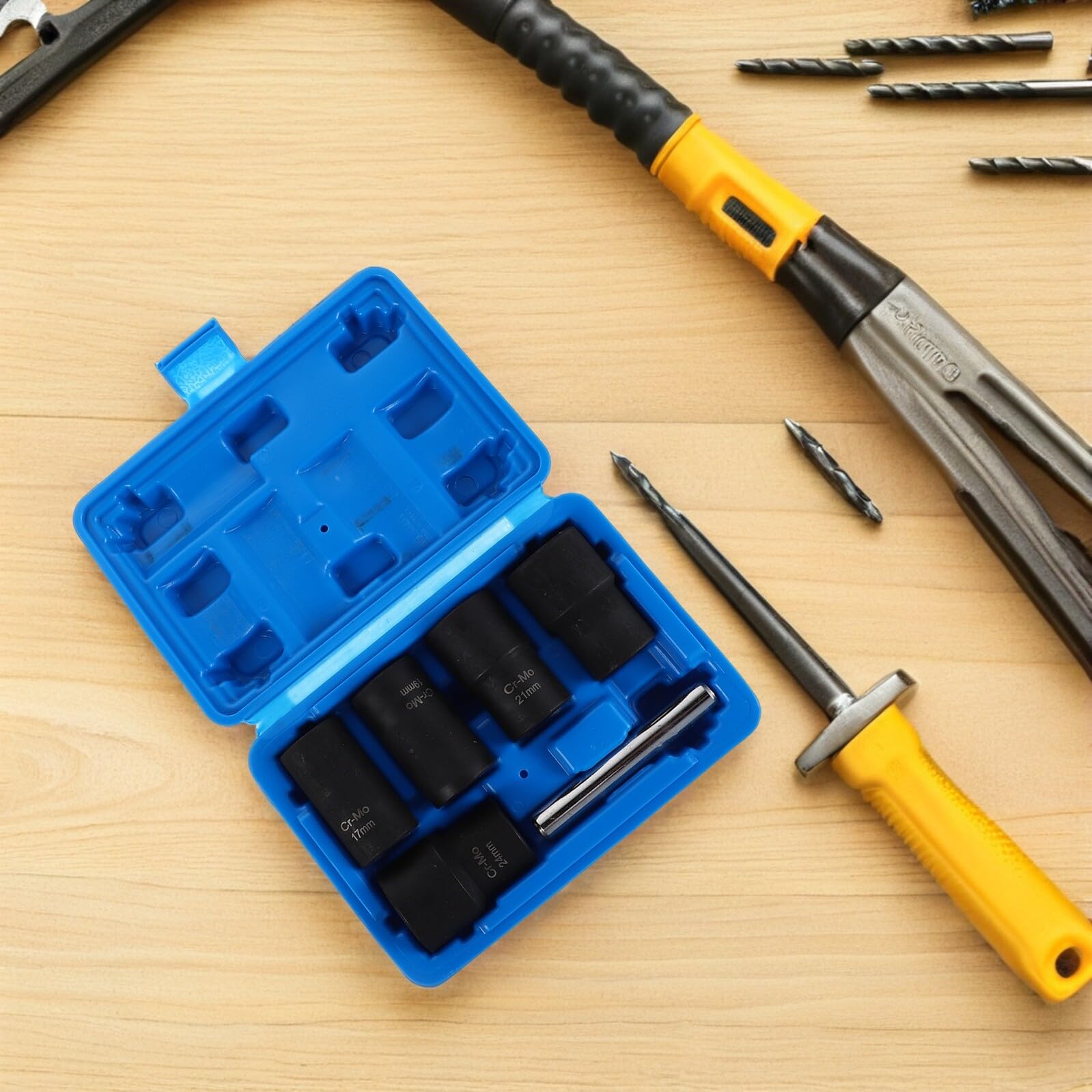 Angoily Extracteur De Boulons à Percussion Kit Outils De Réparation Pour Boulons Et Goujons Endommagés Outil Extraction Pour Ateliers De Pneus Et Garages Automobile