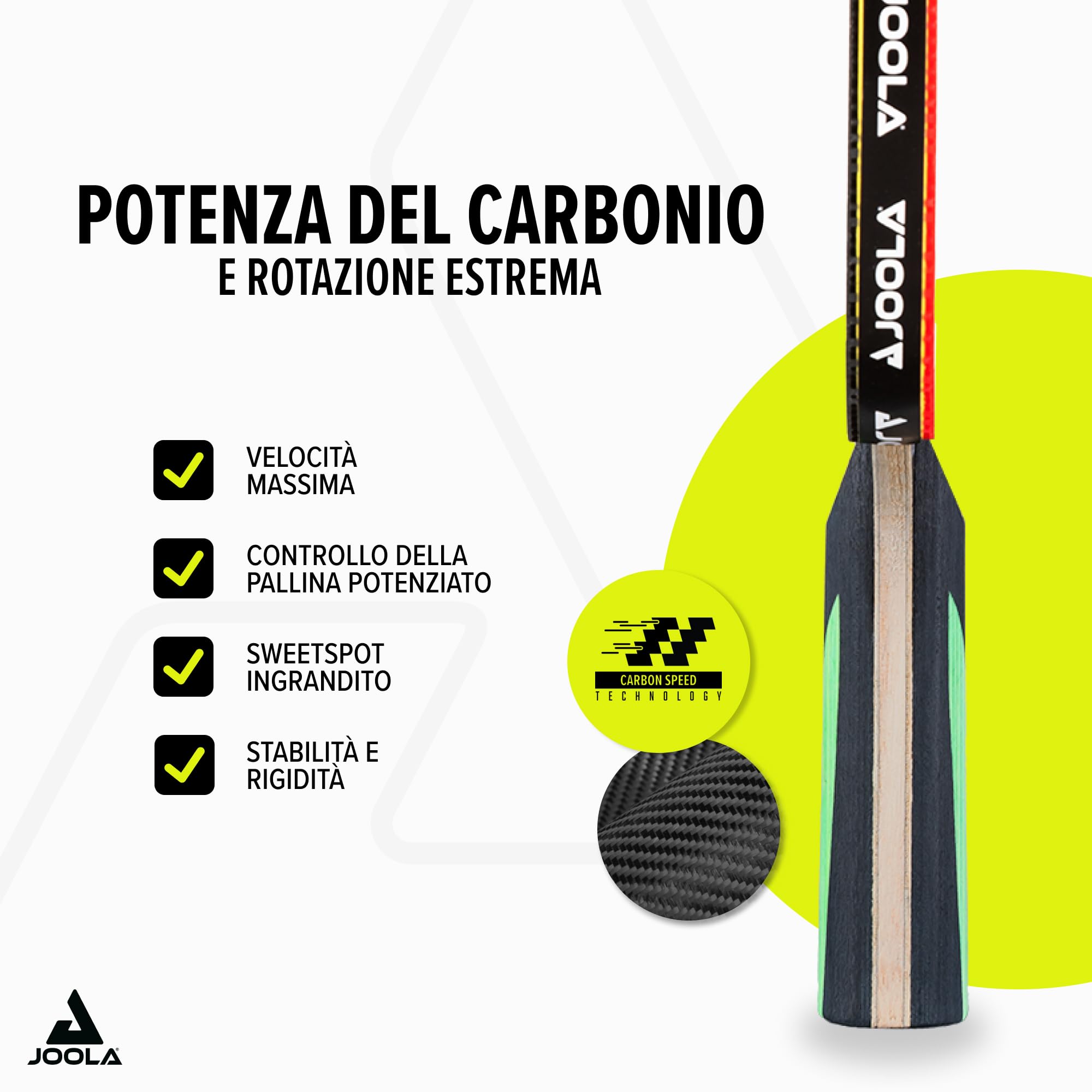 JOOLA Racchette da Tennis da Tavolo Professionali INFINITY, MEGA e ROSSI CARBON Approvate dall'ITTF per Giocatori Esperti e Competizioni - 2