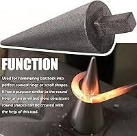 Vista 3 de Herrero yunque mandril metal formando cono 1" herramienta resistente Herrero yunque forja tornillo de banco