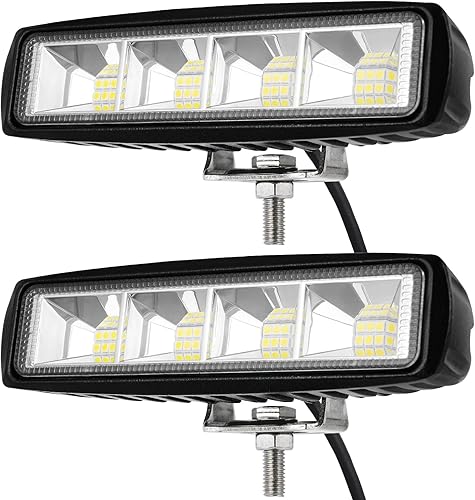 Young Marine Luces LED impermeables de 6 pulgadas 72 W para barcos, luces marinas para cubiertamuelle, 4000 lms, 120  F, barra de luz LED, paquete