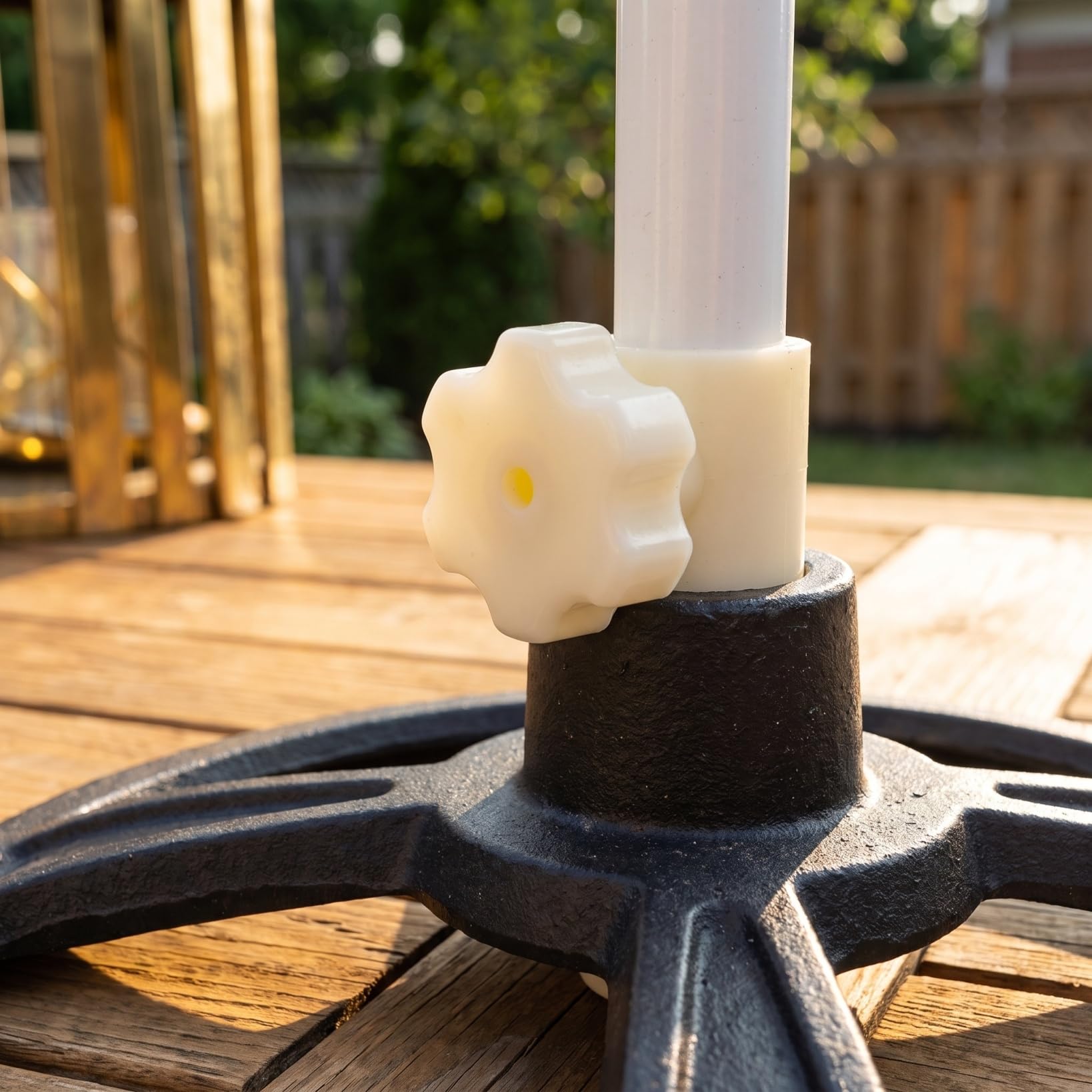 BESPORTBLE Umbrella Pole Adapter Umbrella Pole Stabilizer Umbrella Hole Plug Patio Yard Beach Umbrella Pole Connector for Courtyard Beach White : Patio, Lawn & Garden