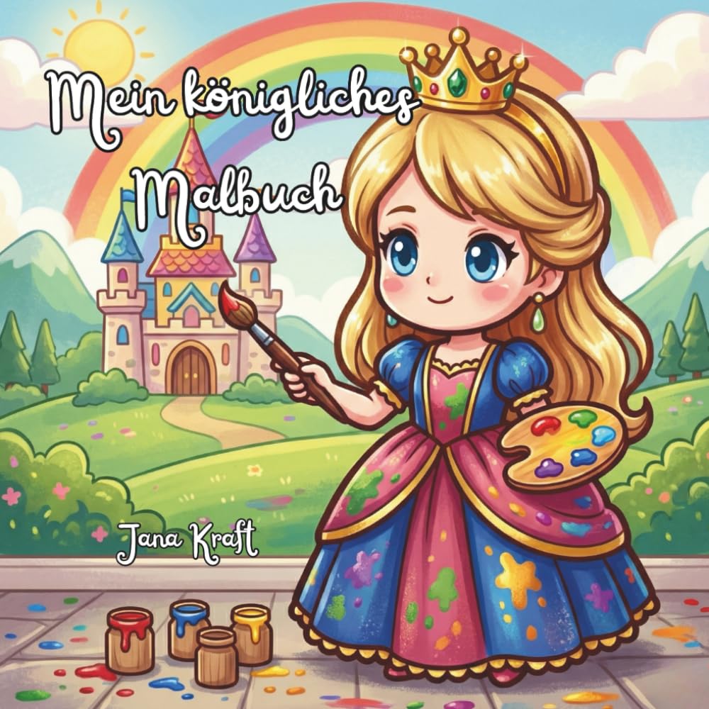 Mein königliches Malbuch: Süßes & Einfaches Prinzessin Malbuch