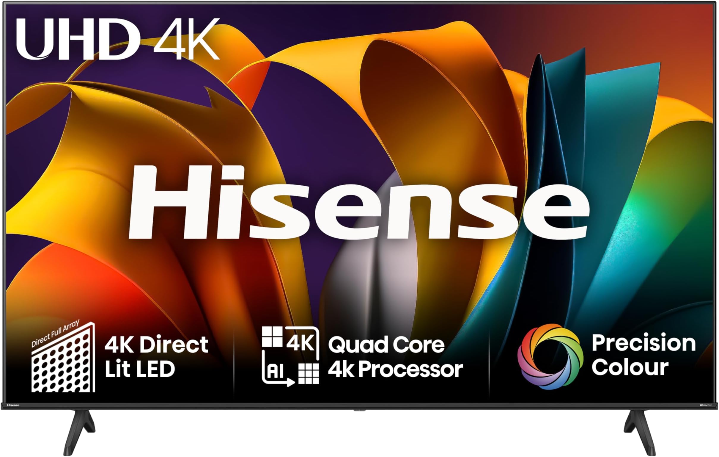 Hisense 55 Inch 4K Smart TV 55A6NTUK - Dolby Vision, Game Mode PLUS with 60Hz VRR ALLM, Smooth Motion, AI Sports Mode, Vidaa OS with Freely, Youtube, Netflix and Disney+ & Now TV (2024 Model)