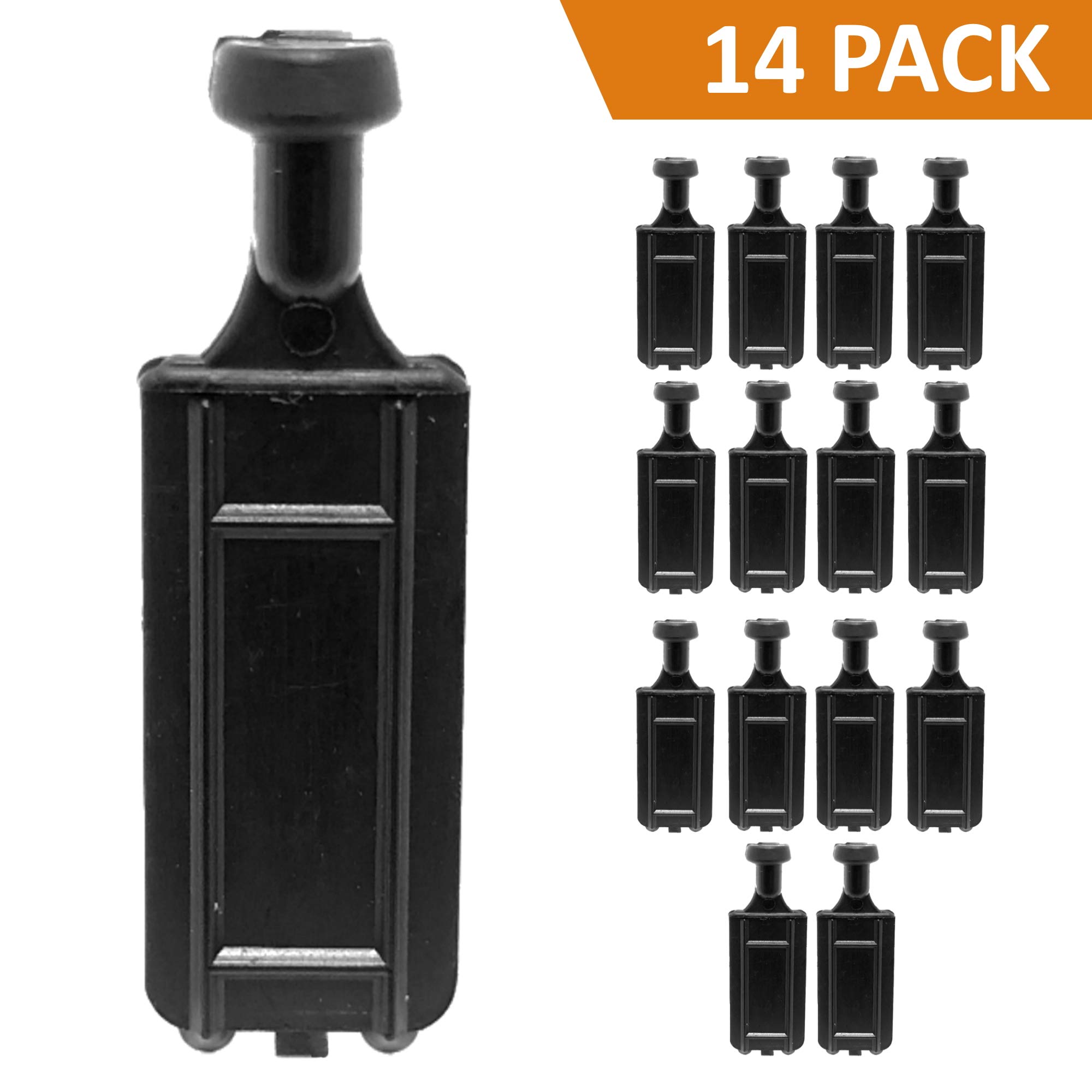 DMSE Wholesale Black Nylon Sew in Tailslides Tail Slides Curtain Carriers Glides Sliders Slide, Rollers Tracks (14 Pack)