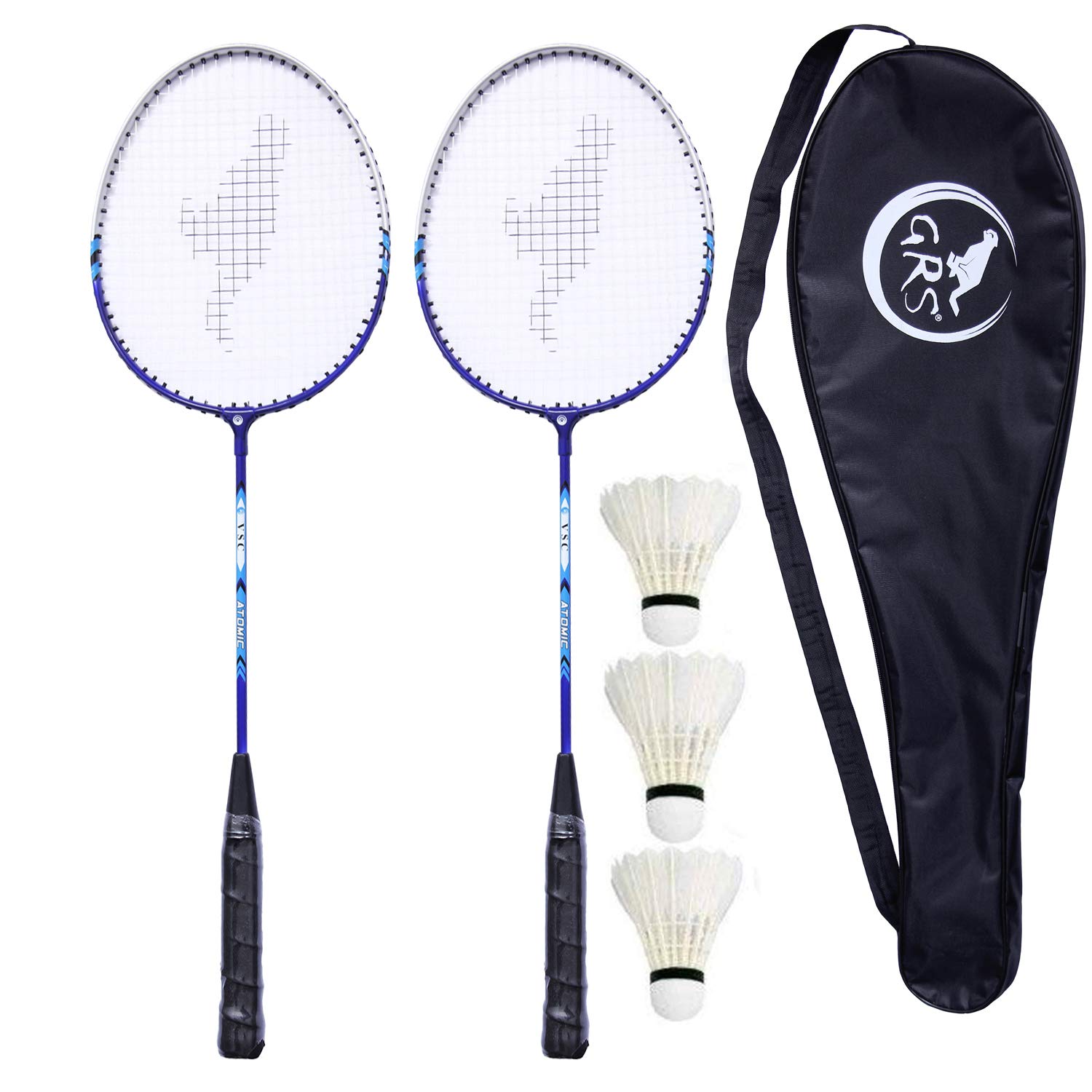GRS® GRQ03 Aluminium Badminton-Racket, Set of 2 & 3 Pcs of Shuttle Cock with Full-Cover (B0916JLYLD) Amazon Price History, Amazon Price Tracker