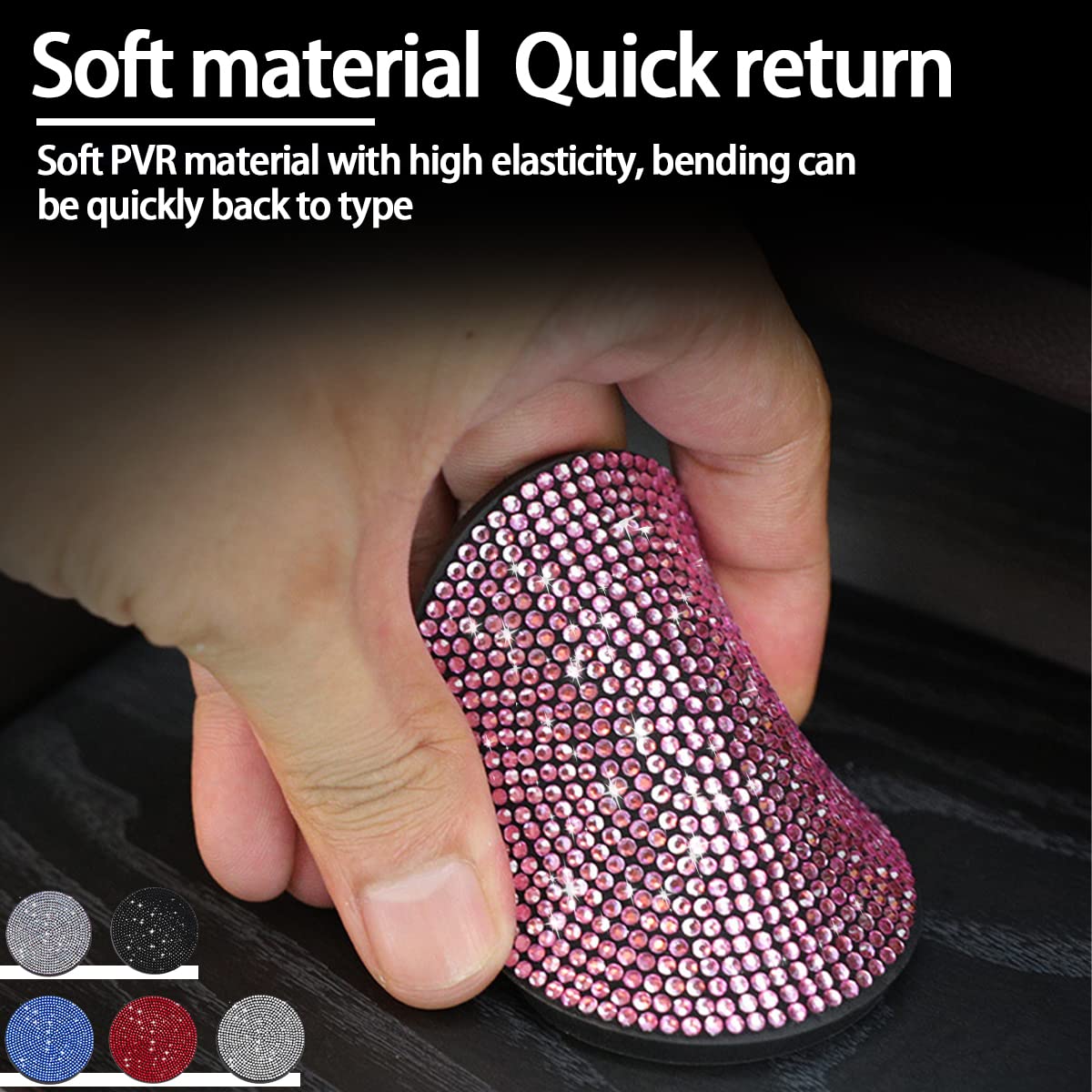Car Bling AUCELI Bling Cup Coaster For Car, Anti-Slip Jamaica Car Bling Accessories For Women