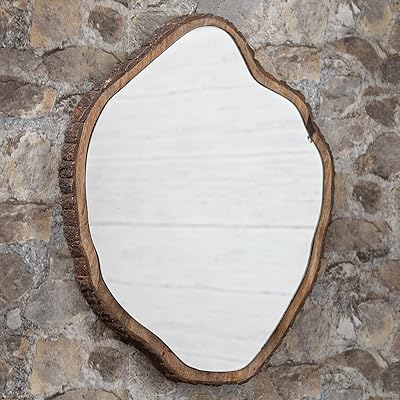 BLACK FOREST DECOR Timber Slice Bark Mirror