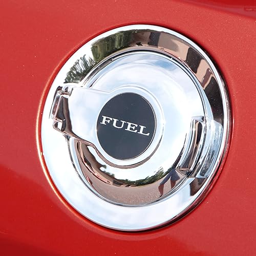 Miniatura 2 de 68250120AA Tapa de puerta de llenado de combustible galvanizada cubierta de gas plateado Vapor Edition compatible con Dodge Challenger 2008-2021