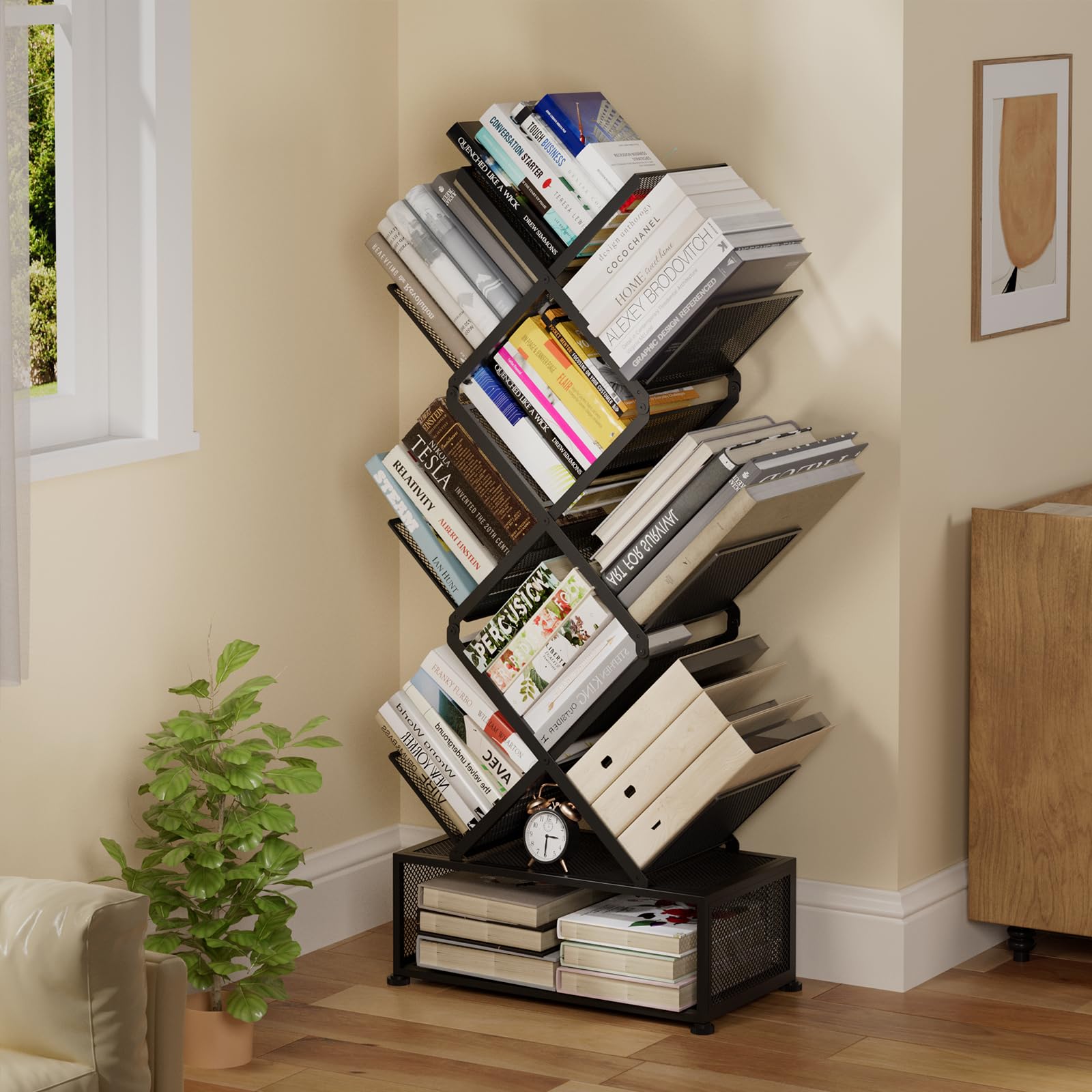 Amazon.com: Onadak Metal 6 Tier Bookshelf, No Assembly Needed
