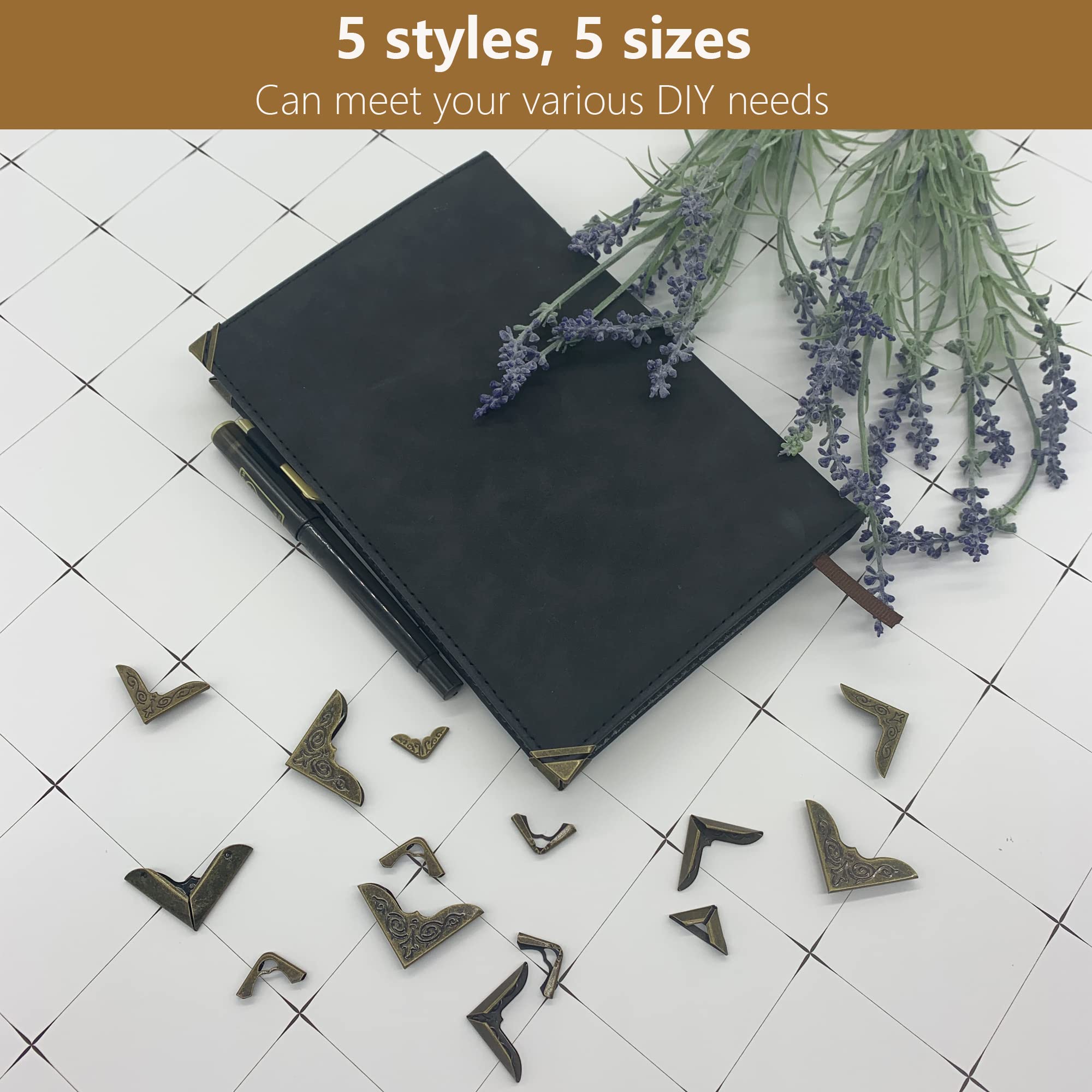 NUOBESTY 200 Pièces Coin Garde Album Photo Cahier En Métal