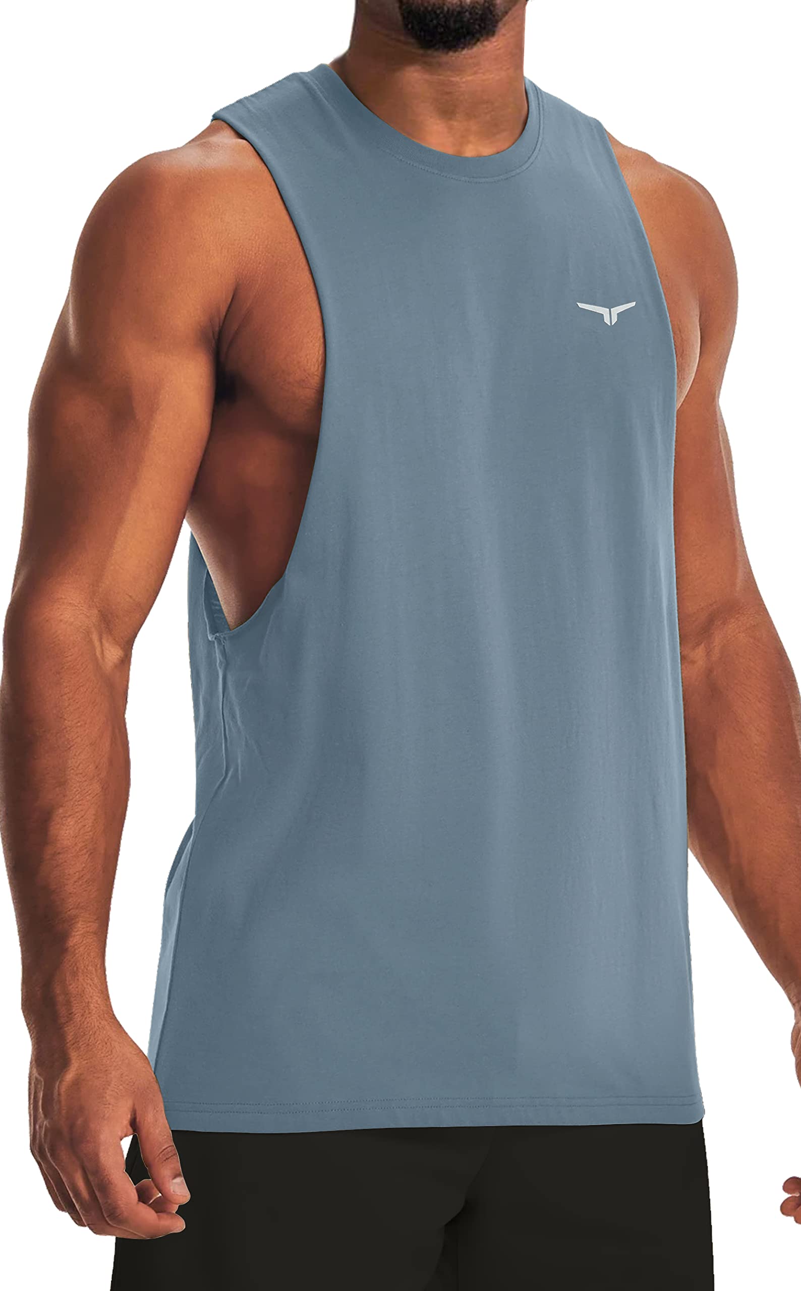 Project Titan Men's Belief Drop Arm Tank Top Sleeveless Muscle T Shirts Gym Workout Stringers