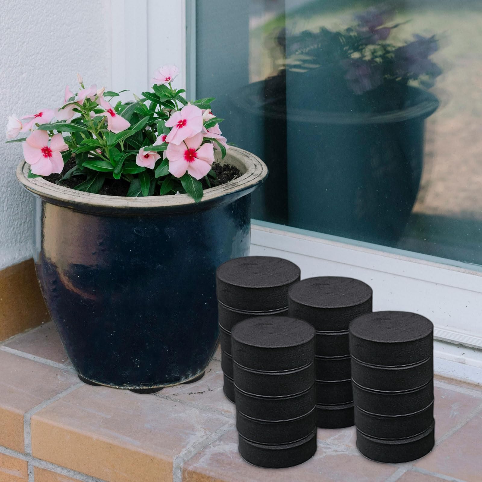 Abaodam 10pezzi Rialzo Invisibile per Vasi da Fiori in Plastica Riutilizzabile Sottovaso per Fioriere Compatto Base per Piante per Interni Ed Esterni Piedini Antiscivolo per Vasi da