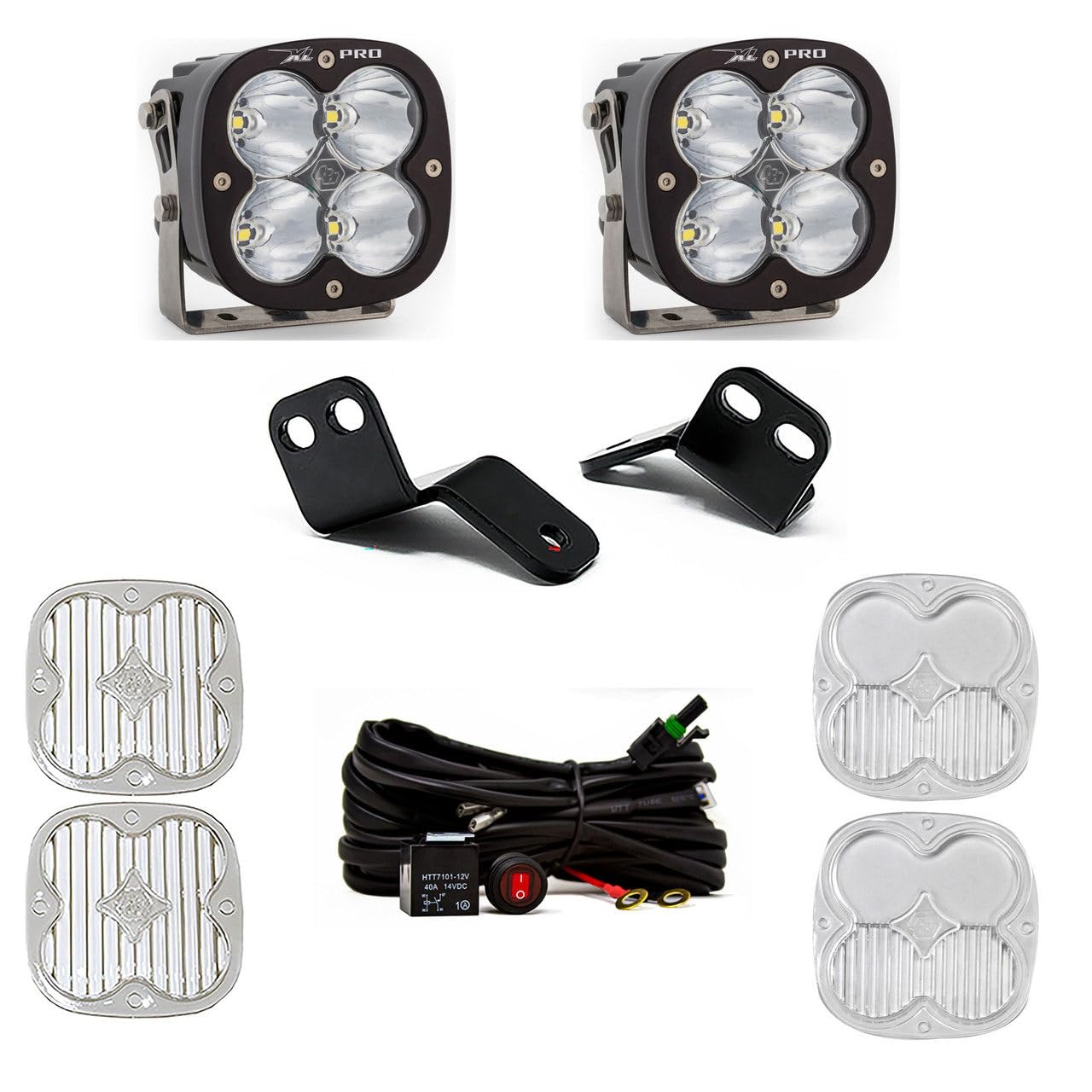 Baja Designs XL Pro LED A-Pillar Light Kit for Textron Wildcat XX 2018-22 UTV (Driving/Combo; Clear)