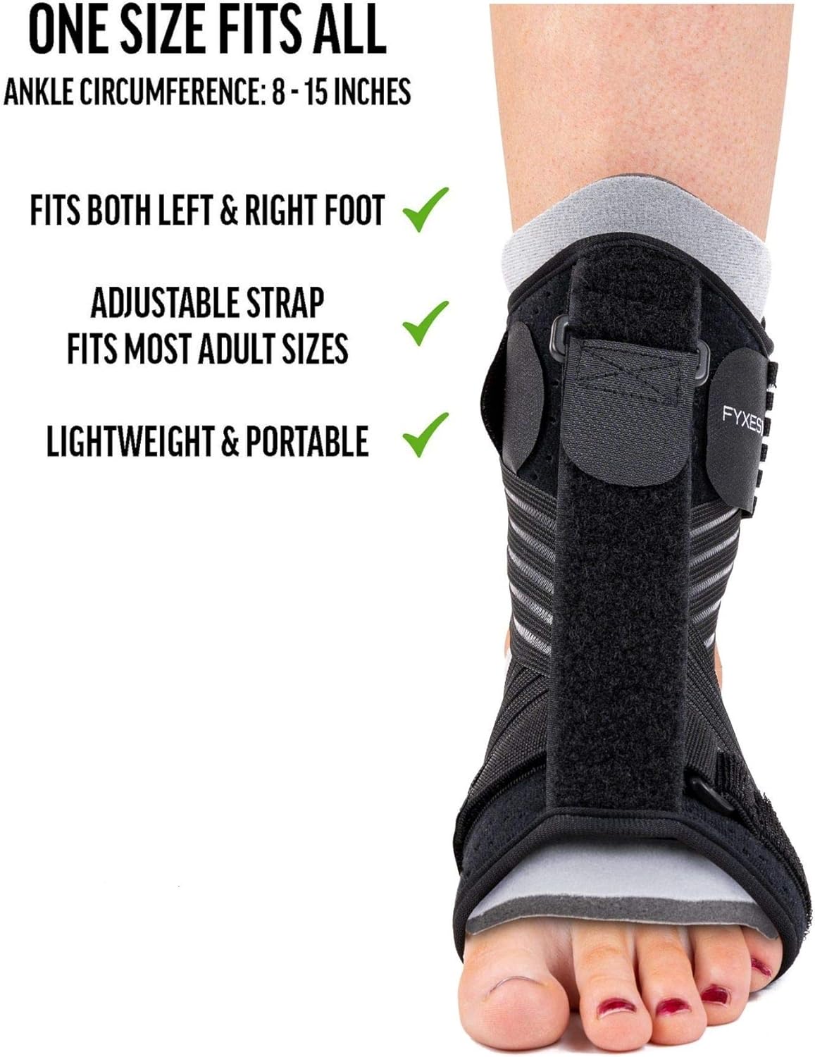2021 Plantar Fasciitis Splint Night Arch Support Foot Drop Ankle Brace With Pair Of Compression Socks, Massage Ball and Compression Strap For Foot Pain, Achilles Tendinitis Support For Men & Women : Health & Household