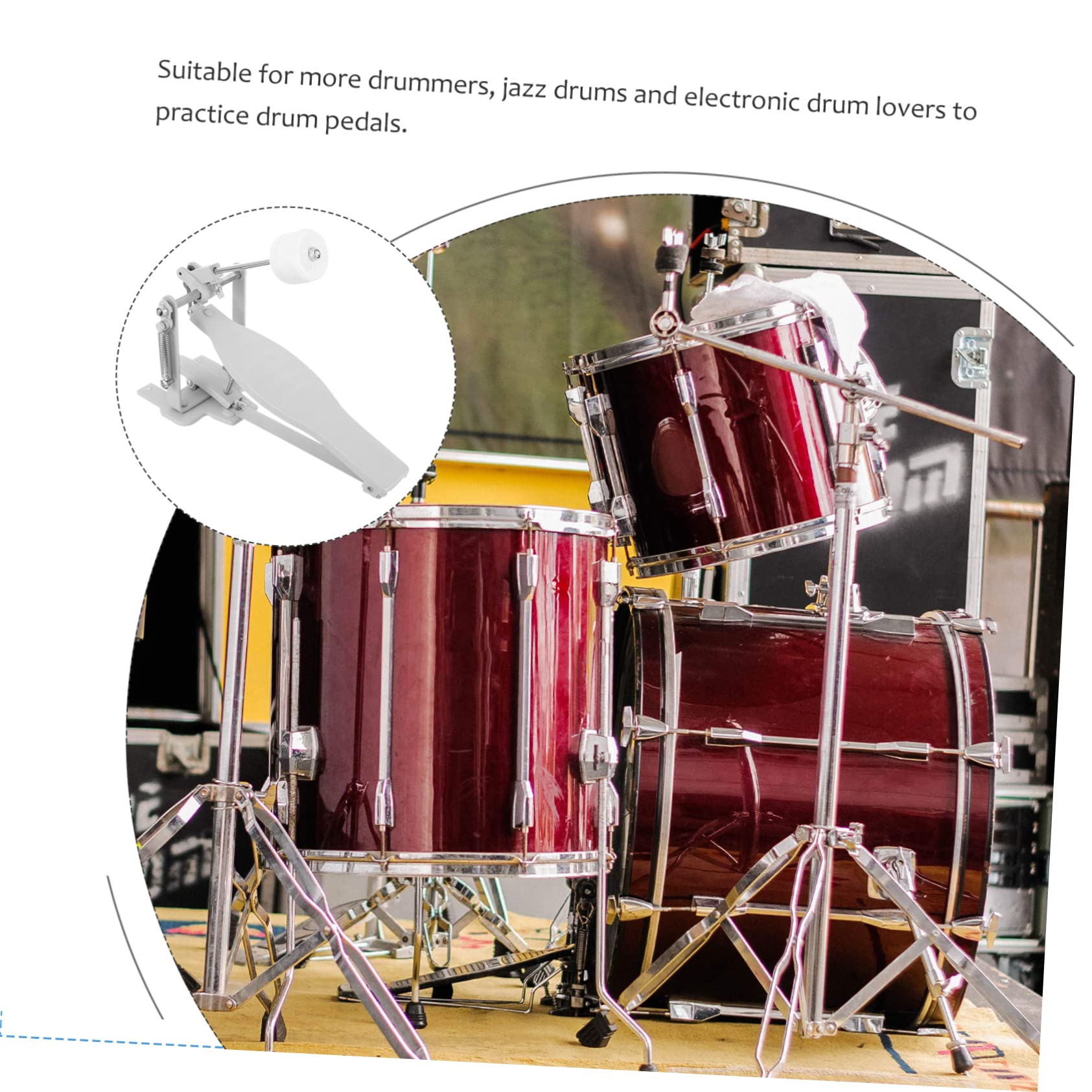 ifundom Drum Kit Single Pedal Accessory Bass Drum Pedal Cam Drum Foot Pedal Parts Heavy Duty Drum Accessory