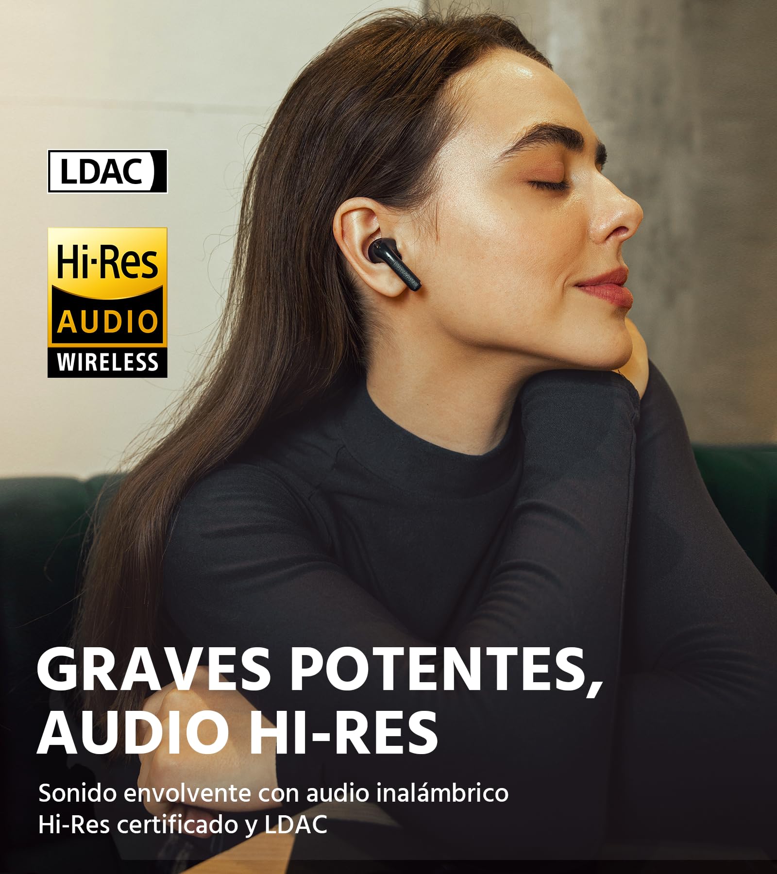 Edifier W260NC Auriculares con Cancelación de Ruido Activa de 45 dB, Audio inalámbrico Hi-Res con LDAC, AAC, 6 Mic con IA para Llamadas Nítidas, Doble Driver Dinámico, IP54, Bluetooth 5.3, Azul Oscuro