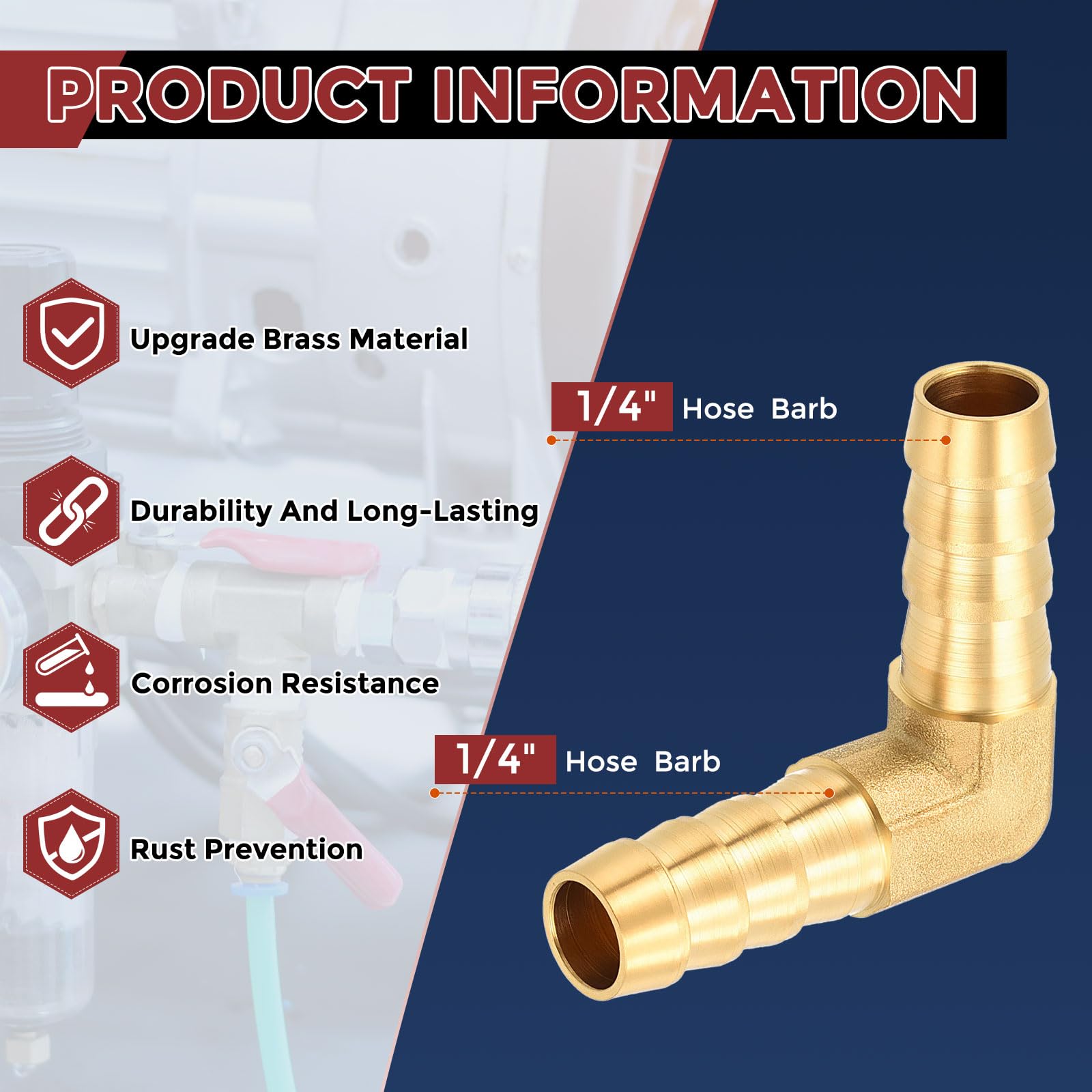 Kozelo Pack of 5 90 Degree Hose Elbow - Image 2