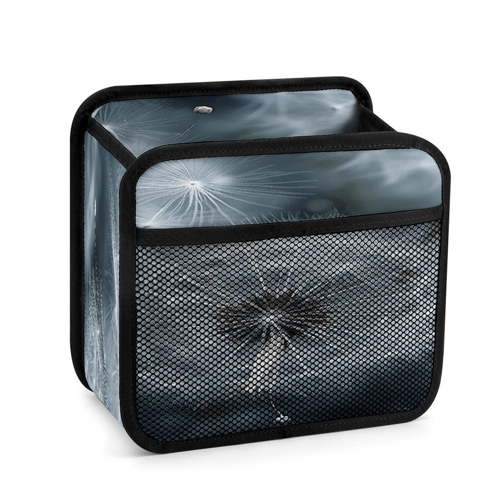 Btcowzrv Style Dandelion Seeds Pictures Car Seat Back Organizer, Pu Leather Hanging Backseat Car Organizer With Elastic Mesh Pocket, Storage Bag For Most Vehicles