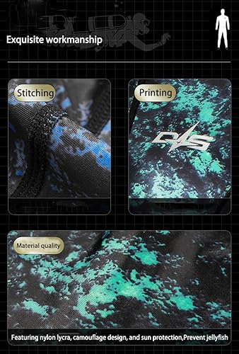 Miniatura 9 de Traje de baño de licra de cuerpo completo para hombres y mujeres, traje de baño de manga larga, protección UV, surf, natación, buceo, esnórquel,