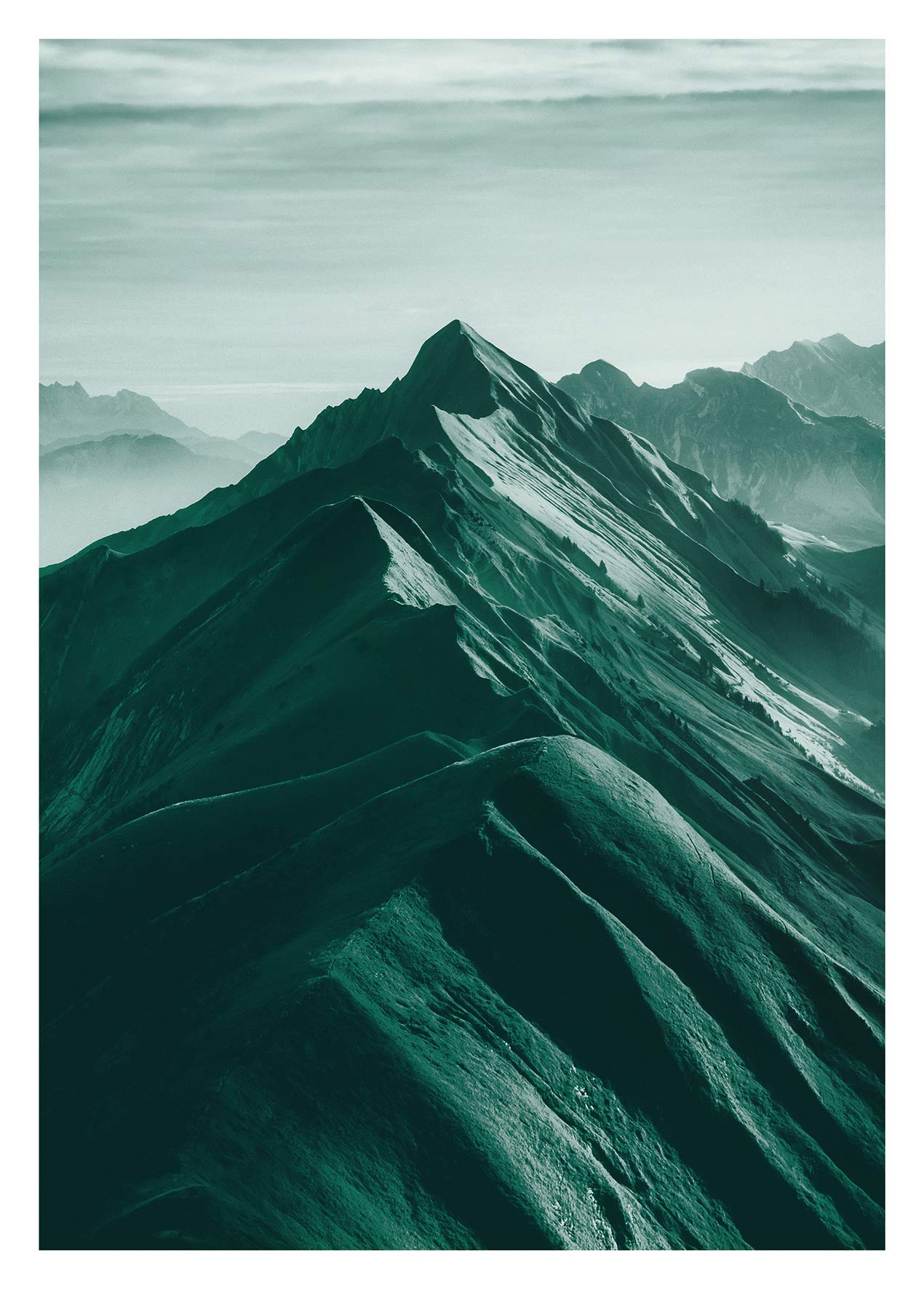 Komar Wall Picture Mountains Top Poster Picture Living Room Bedroom Decoration Art Print Without Frame P126B-50x70 Size 50x70 cm (Width x Height)